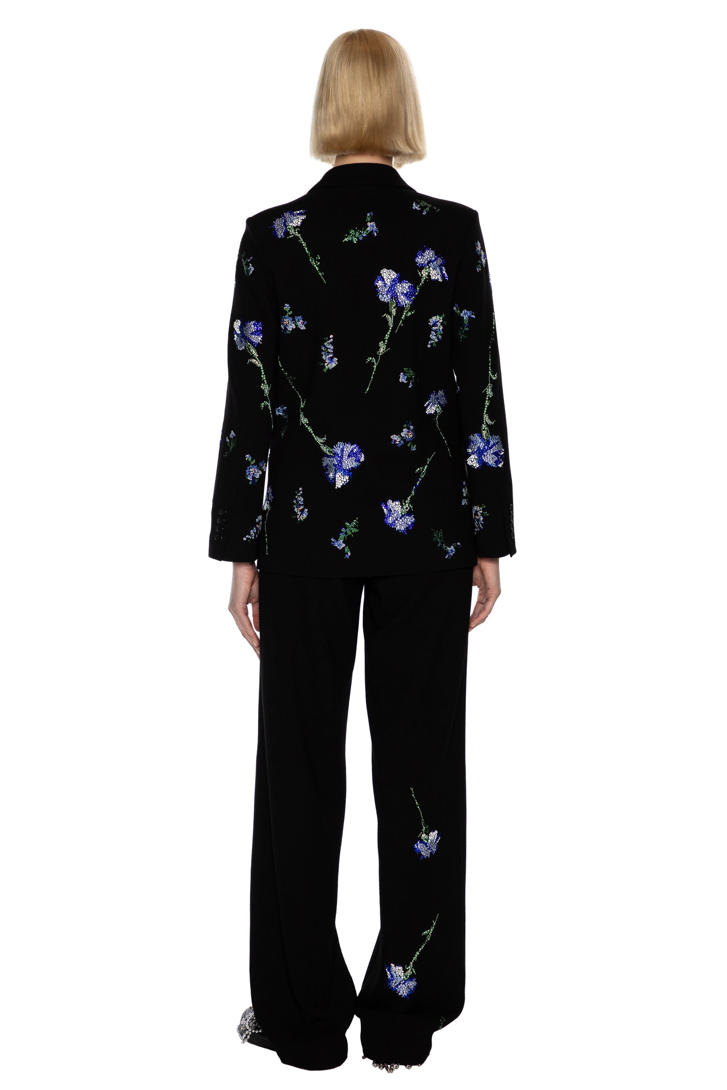 'CECIL BEATON BLUE CARNATION' DOUBLE BREASTED JACKET - JACKETS - Libertine