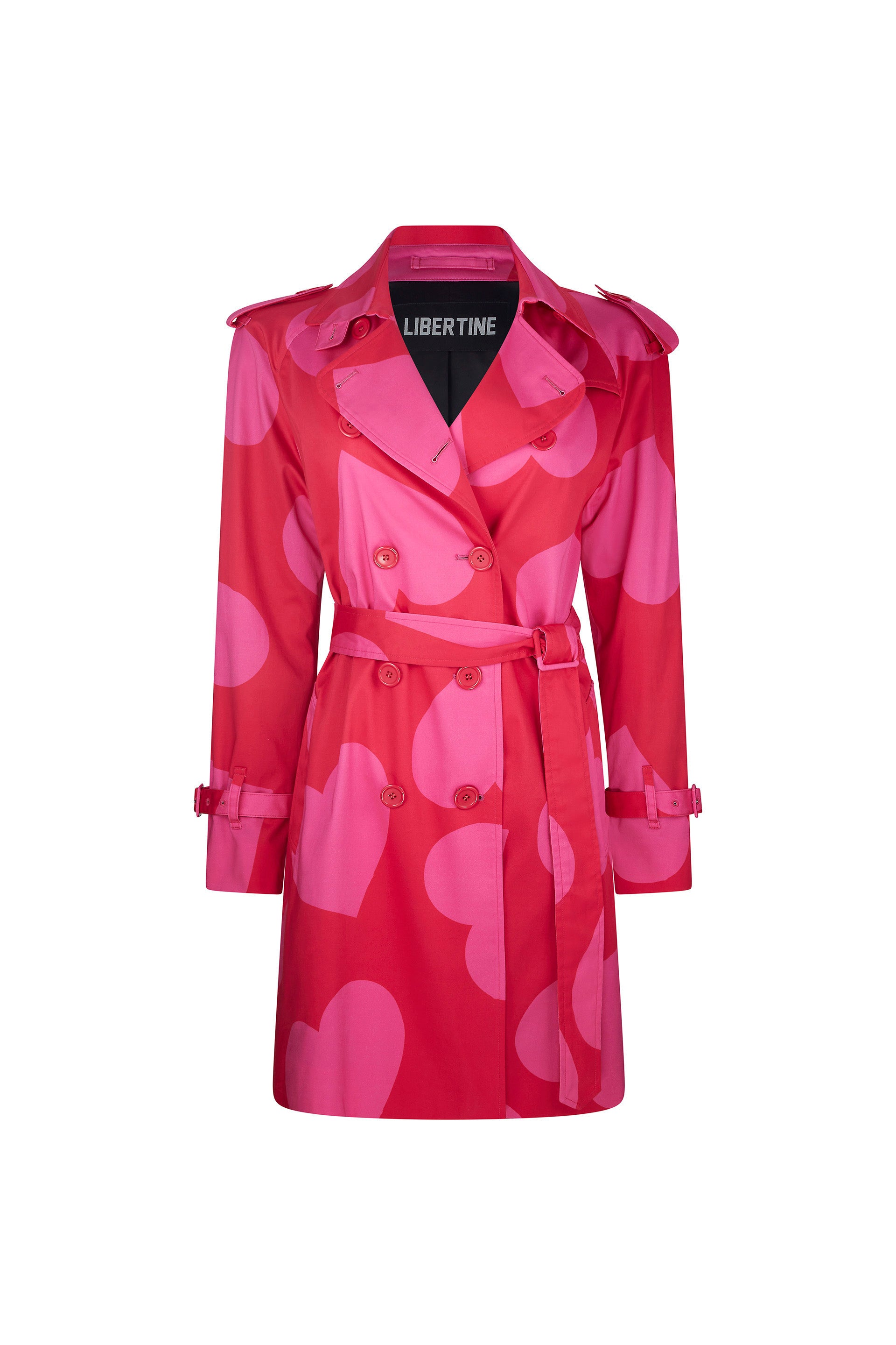 PINKY RED HEARTS' TRENCH COAT – Libertine