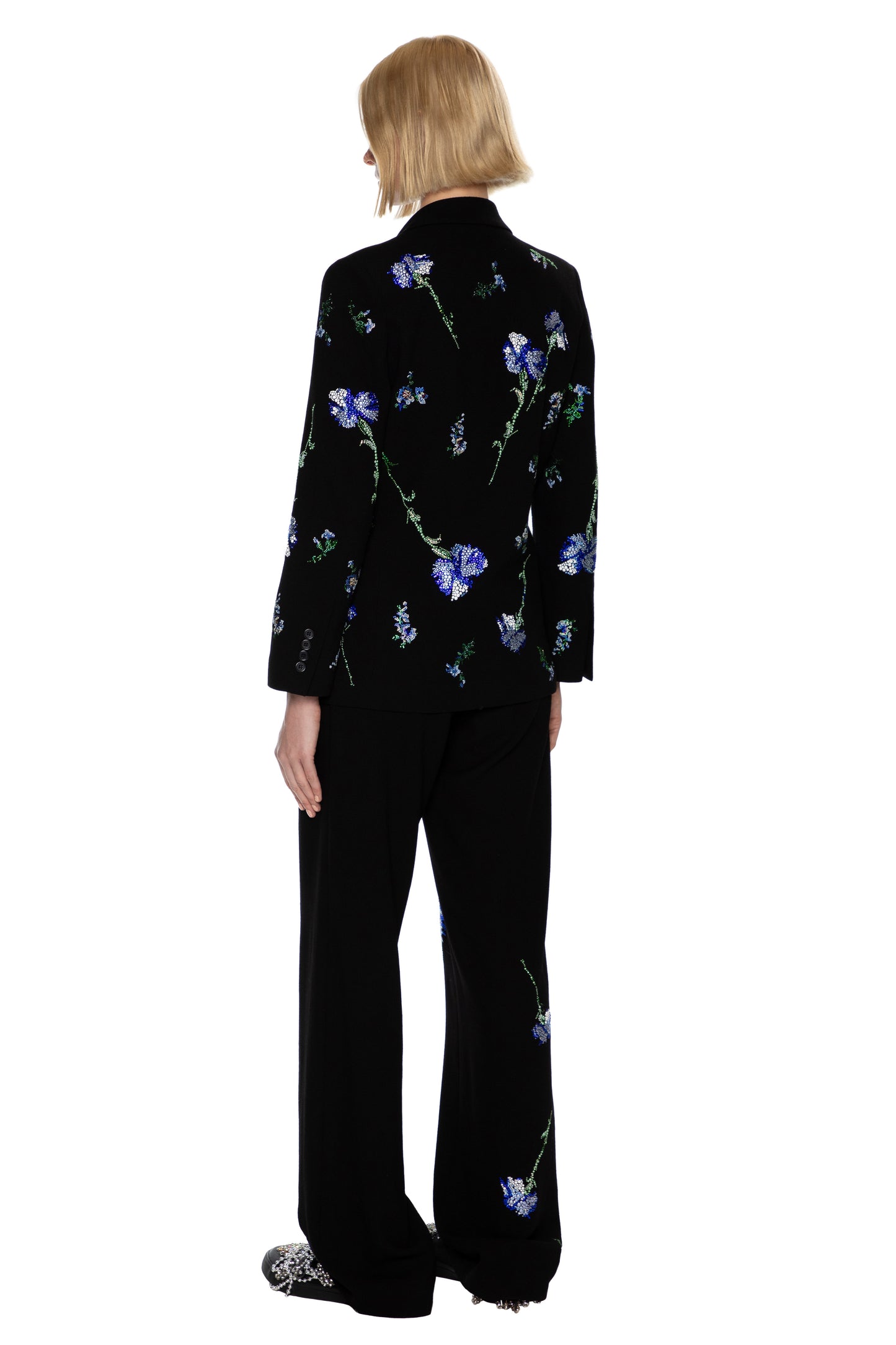 'CECIL BEATON BLUE CARNATION' DOUBLE BREASTED JACKET - JACKETS - Libertine