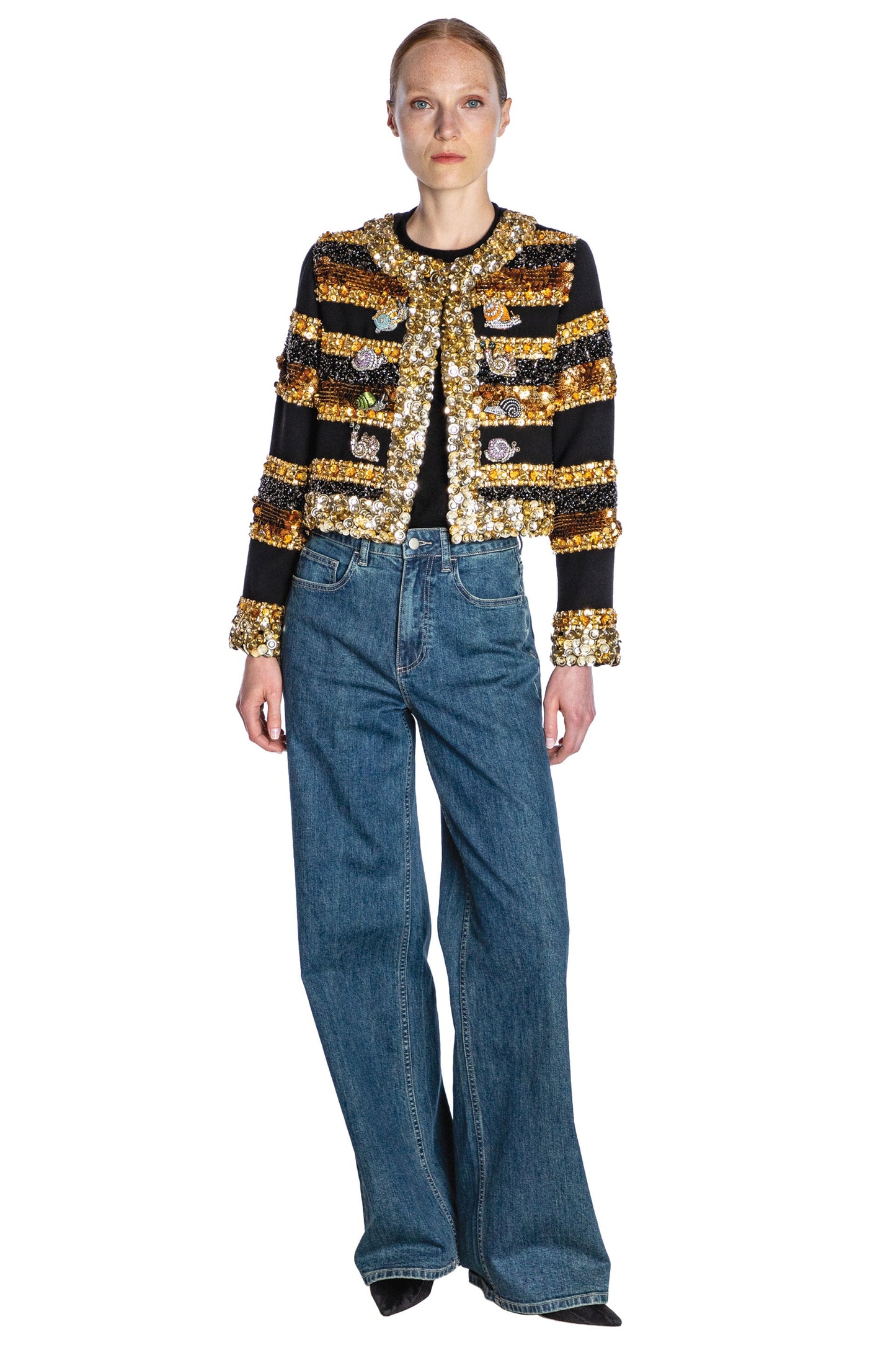 'NOCTURNE D'OR' EMBELLISHED CATHERINE JACKET