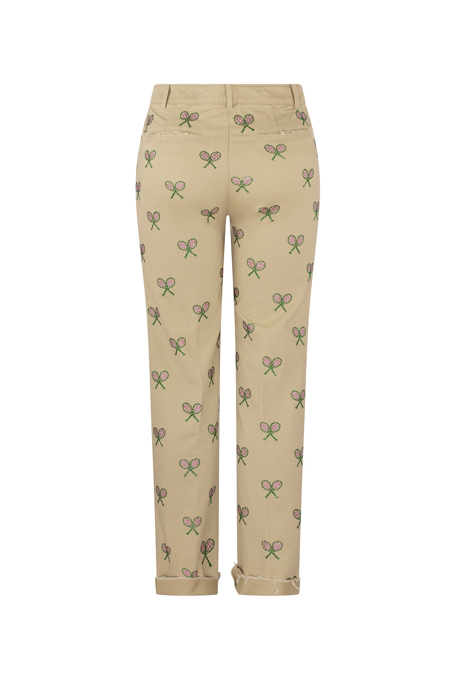 'EMBELLISHED GREEN 10 S N E 1' WOMEN'S CHINOS - - Libertine