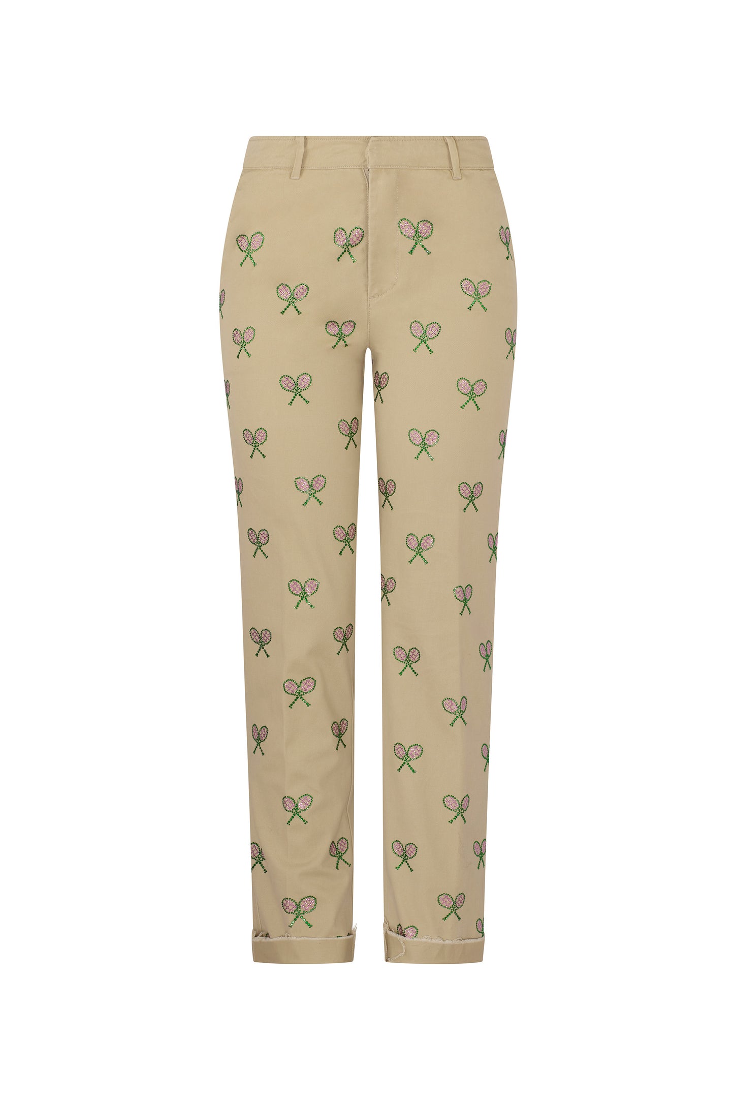 'EMBELLISHED GREEN 10 S N E 1' WOMEN'S CHINOS - - Libertine