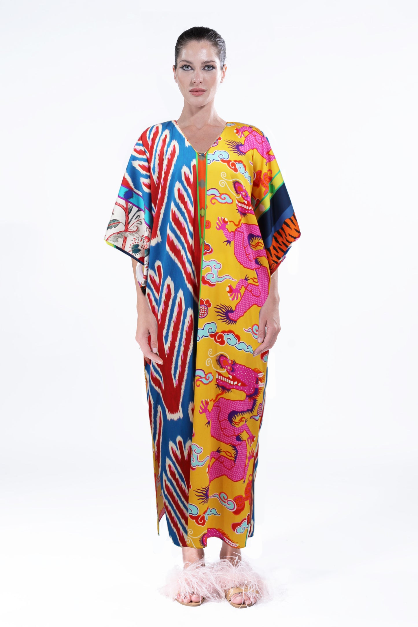 'PRINCE OF CHINTZ' KAFTAN DRESS - - Libertine