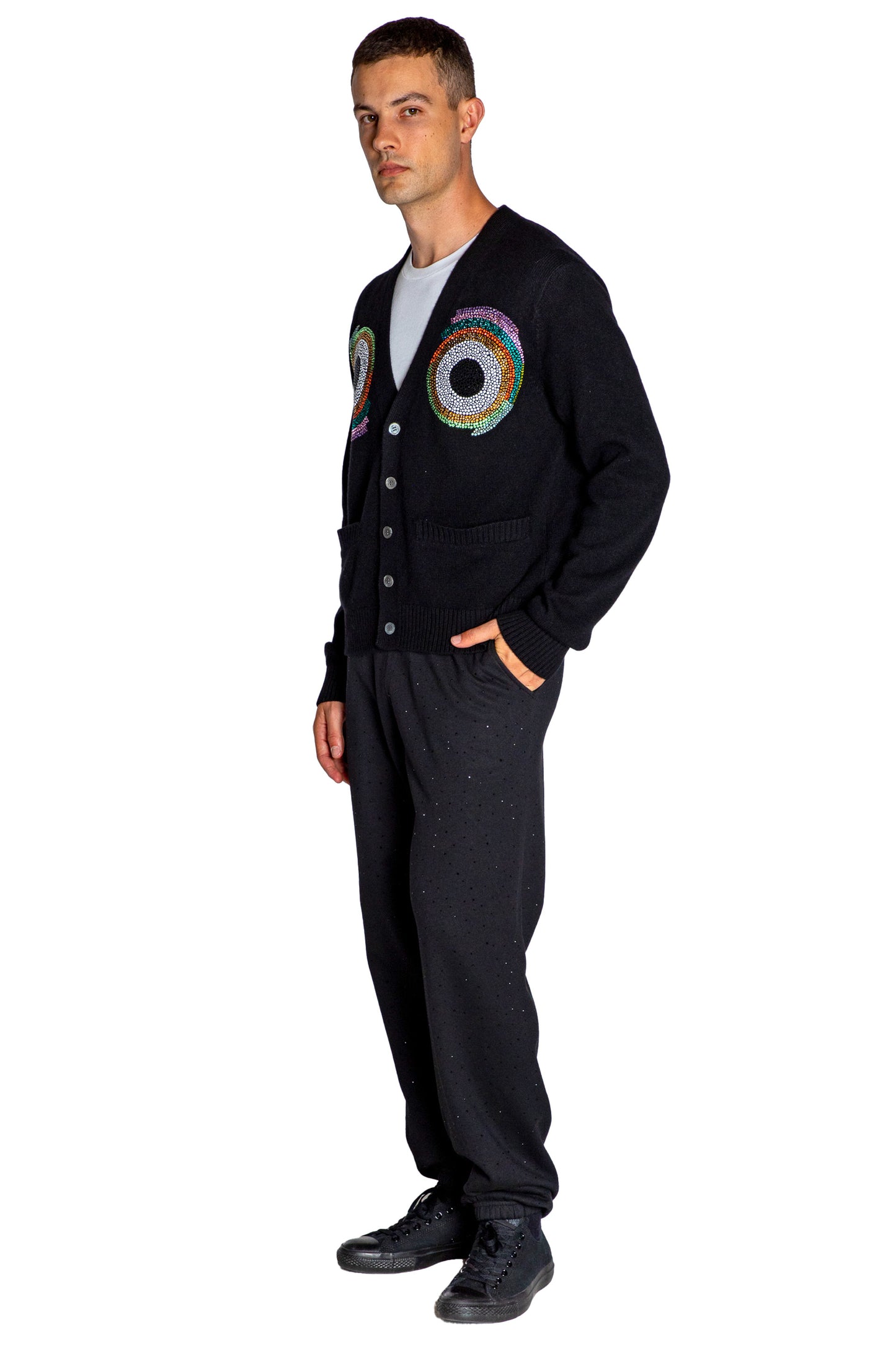 'SONIA CRYSTAL' MEN'S OVERSIZED CARDIGAN - - Libertine