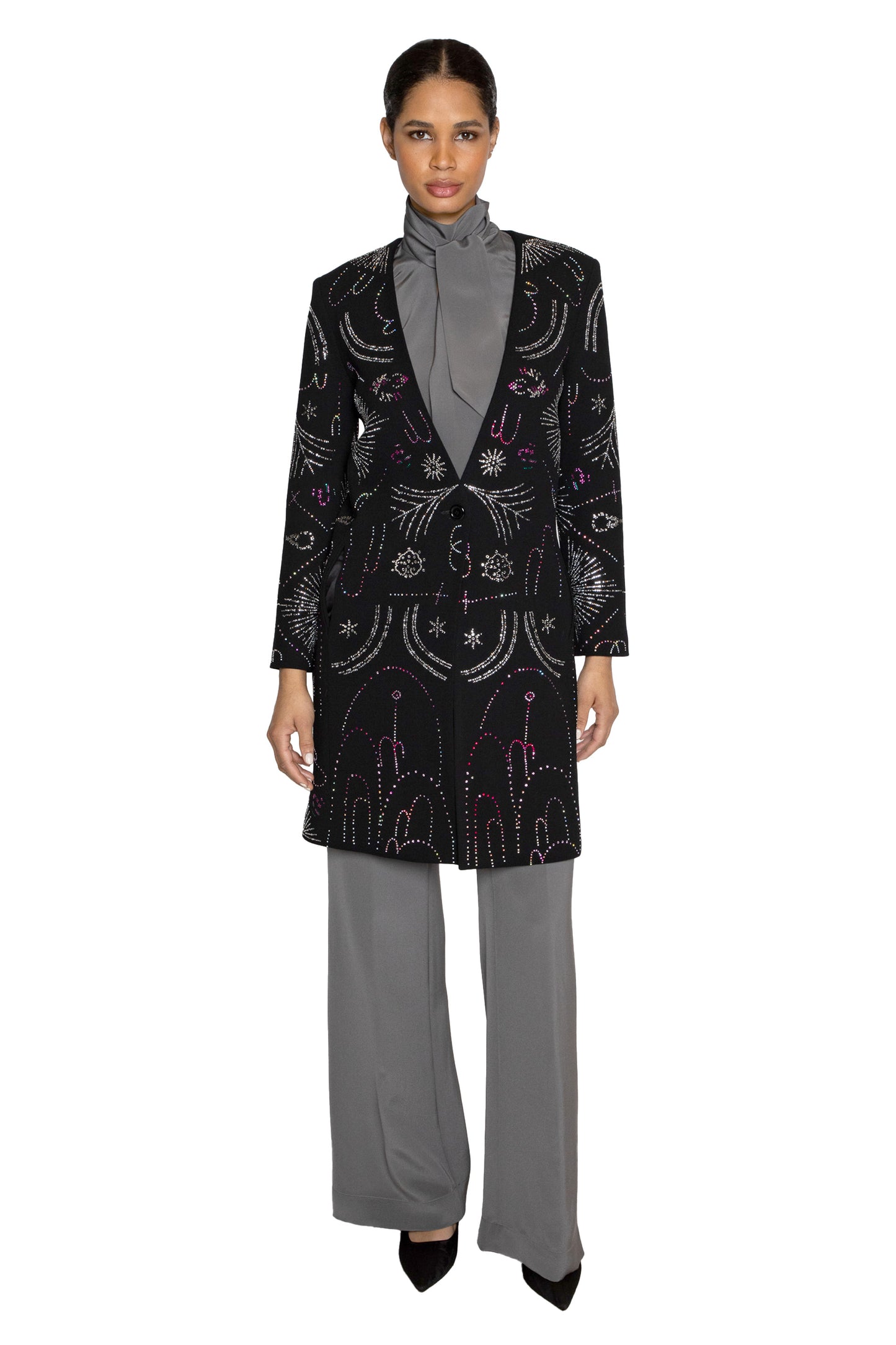 'SUNBURST' DEEP V-NECK COAT - - Libertine