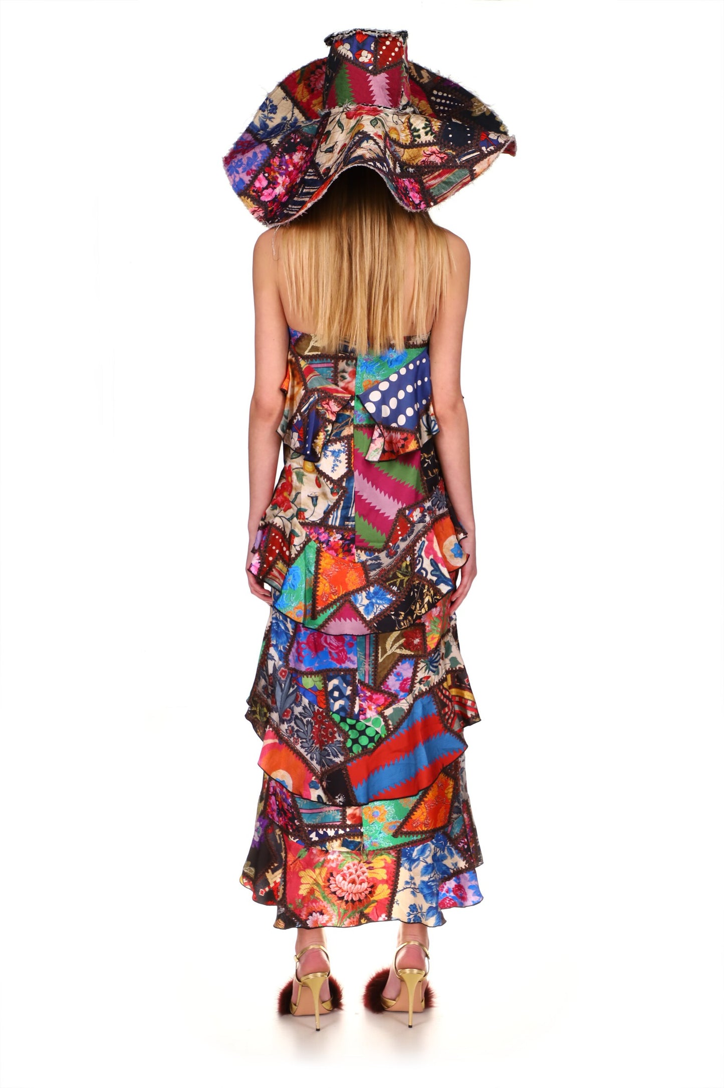 'HOTCH POTCH CRAZY QUILT' BLITZ SKIRT IN SILK - SKIRTS - Libertine