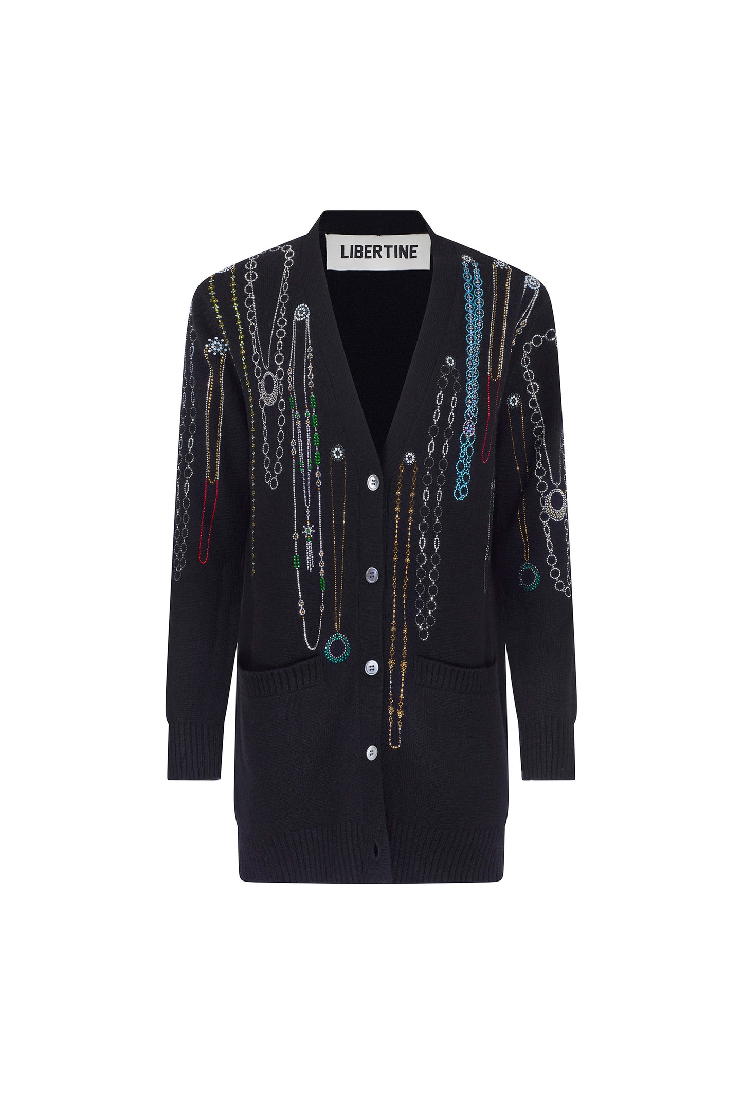 'NECKLACE GALLERY' OVERSIZED CARDIGAN - - Libertine