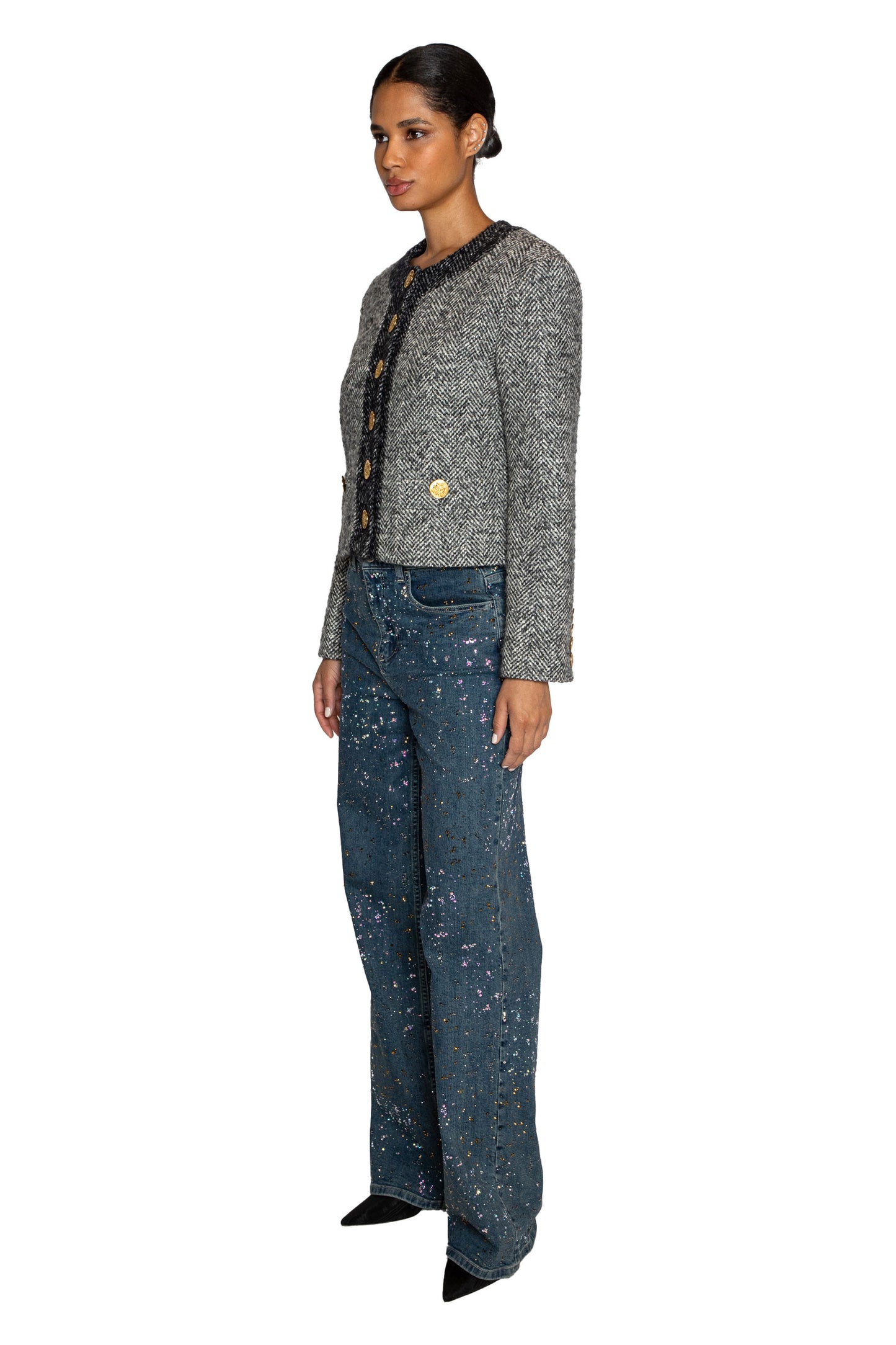 'STARDUST' GREY DENEUVE JACKET - BLAZERS - Libertine