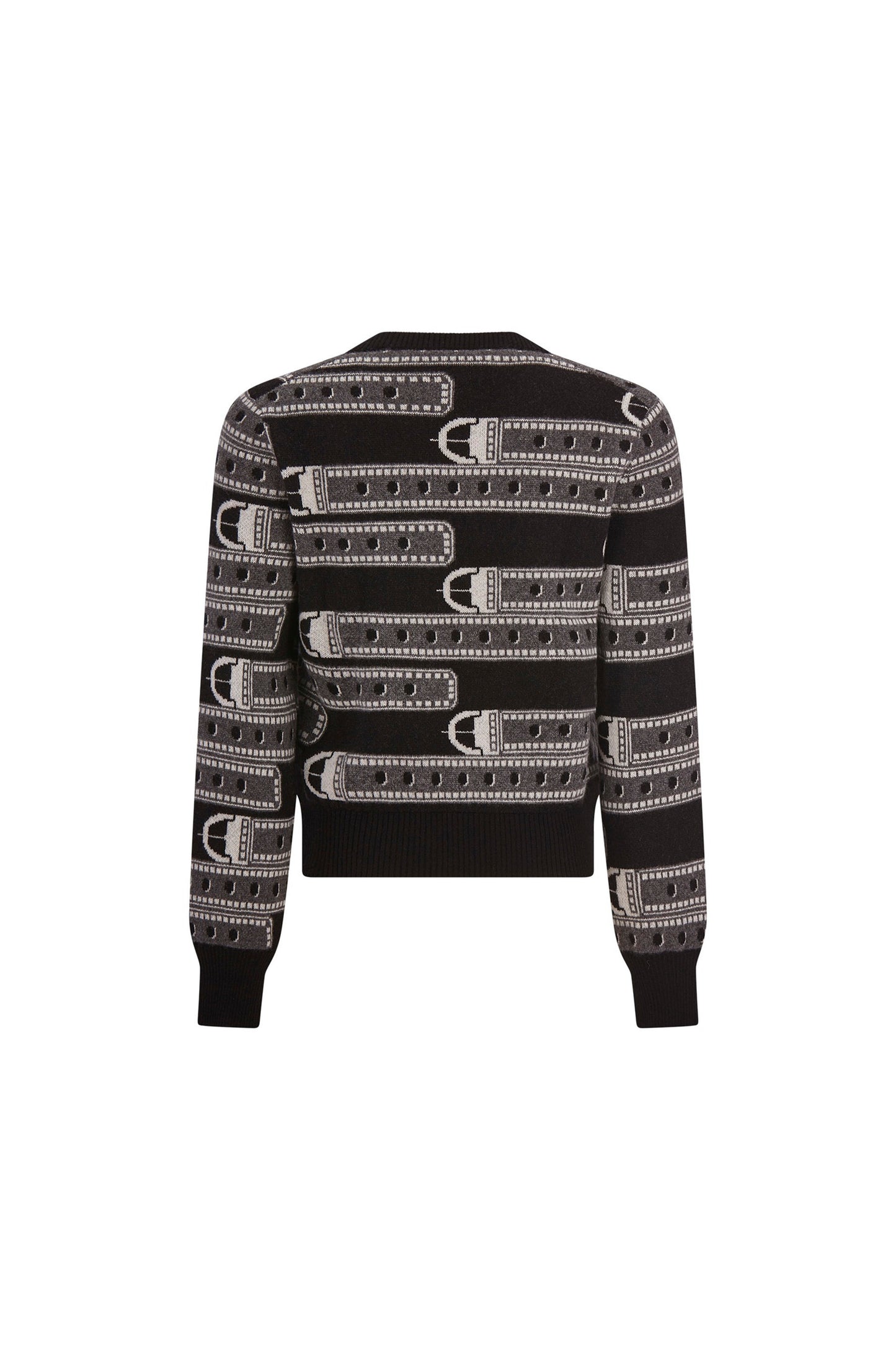 'BELTS' SHRUNKEN PULLOVER SWEATER - - Libertine