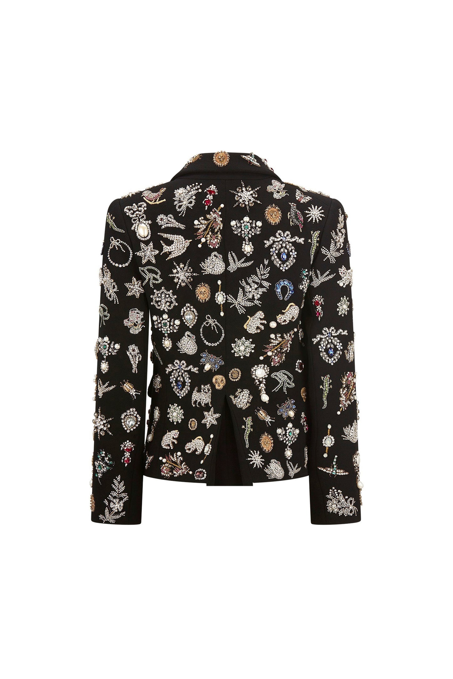 'EMBROIDERED BLACK DIAMOND PINS' L/S SHORT JACKET