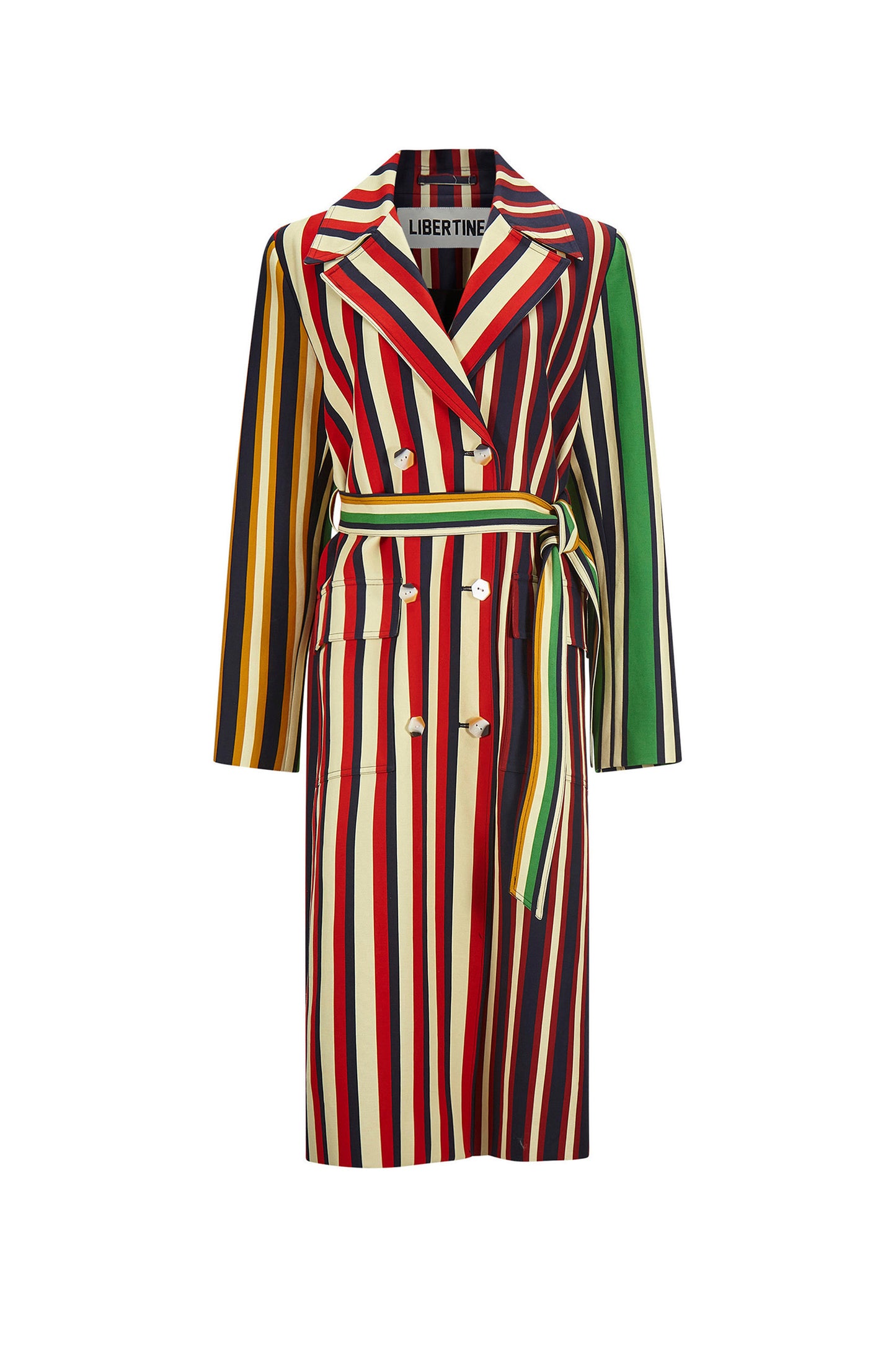 'ETON STRIPE' LONG TRENCH COAT - - Libertine