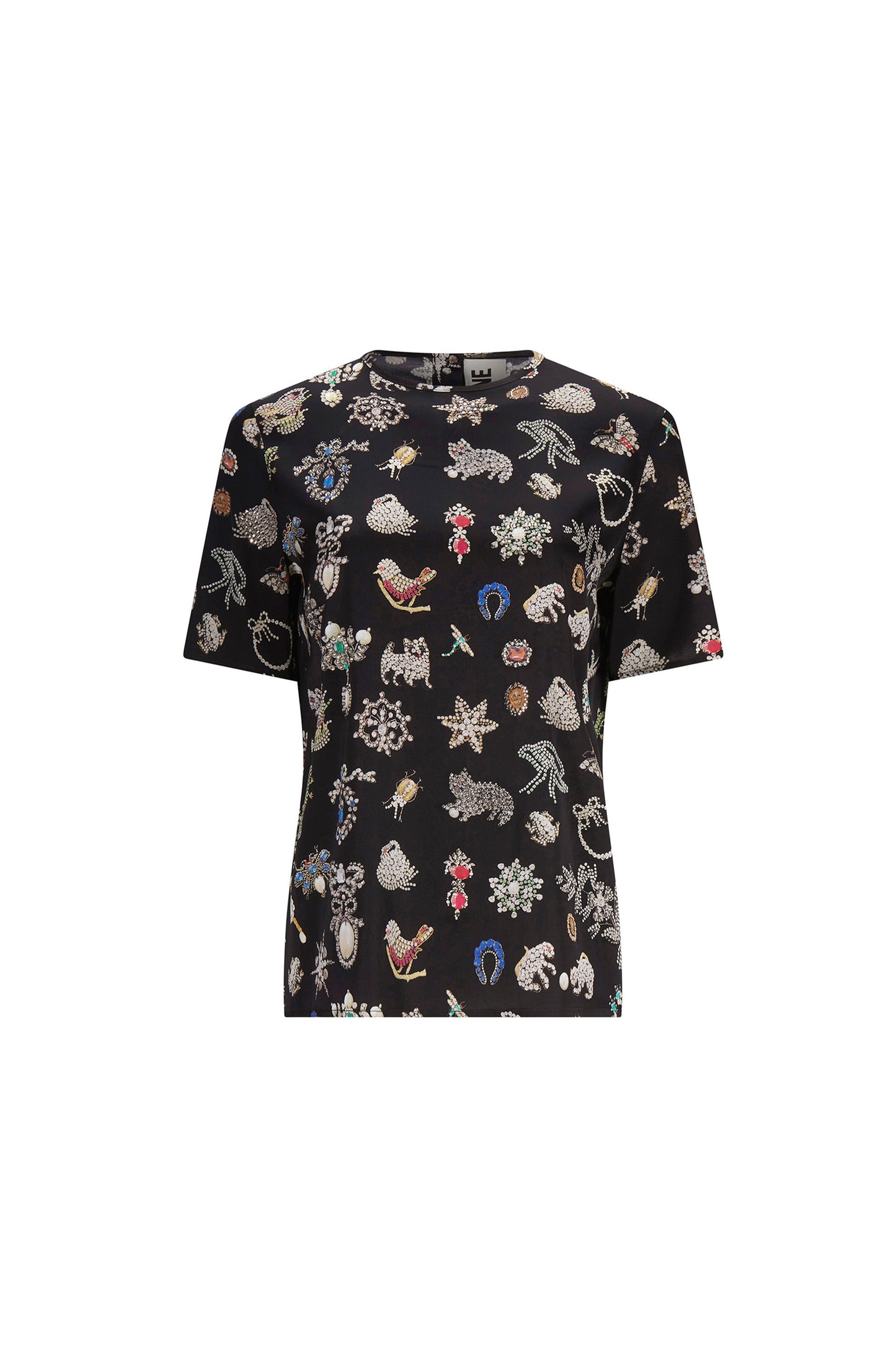'BLACK DIAMOND PINS' SHORT SLEEVE BLOUSE - - Libertine