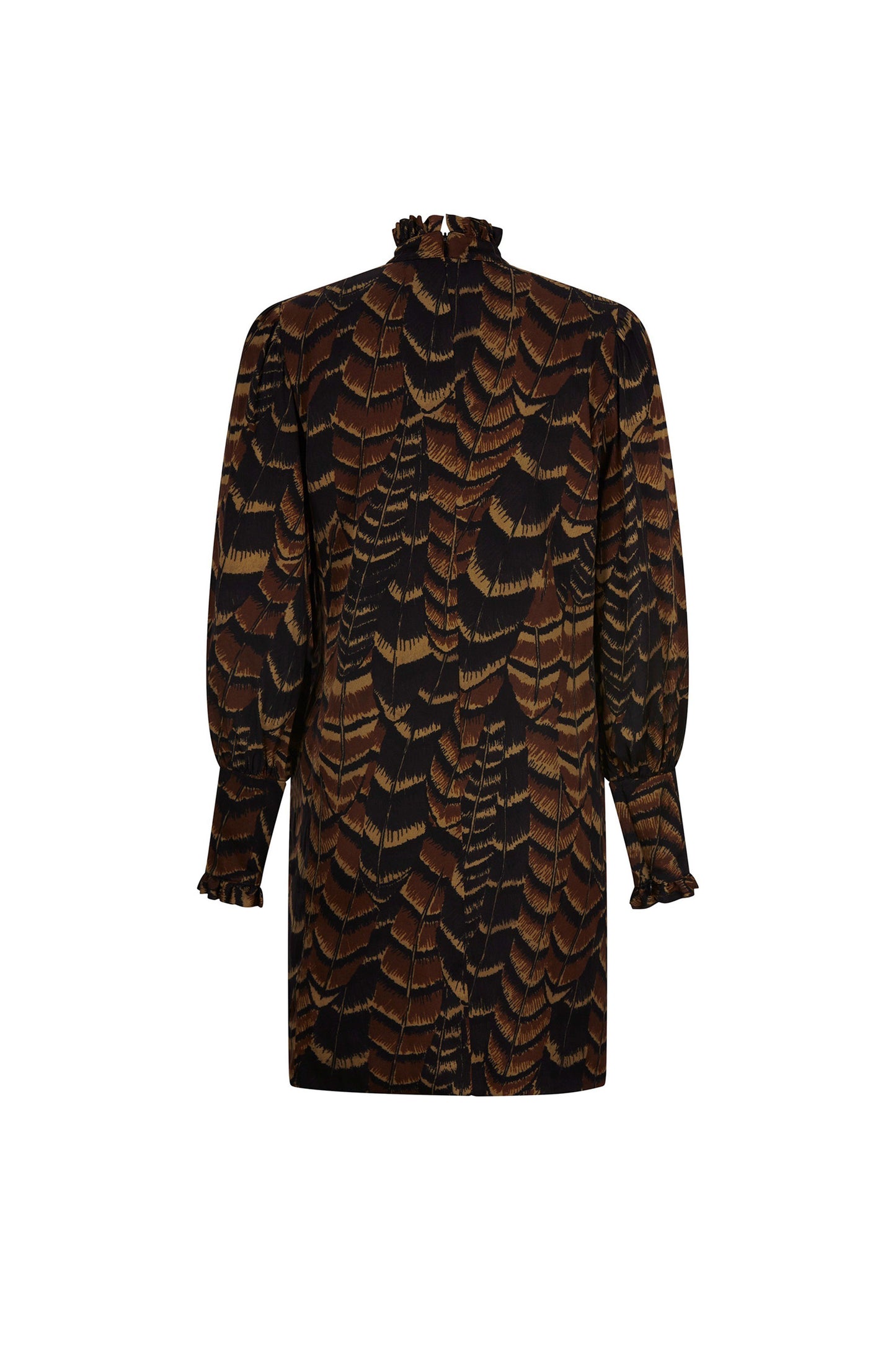 'FEATHERS' MOCK NECK DRESS - - Libertine