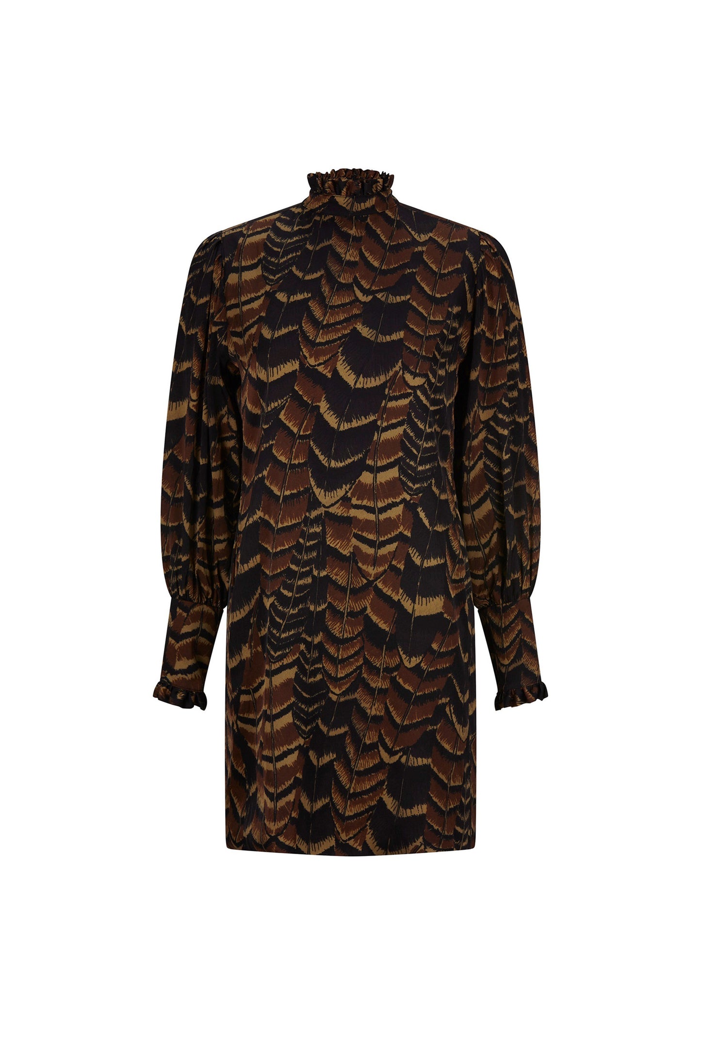 'FEATHERS' MOCK NECK DRESS - - Libertine