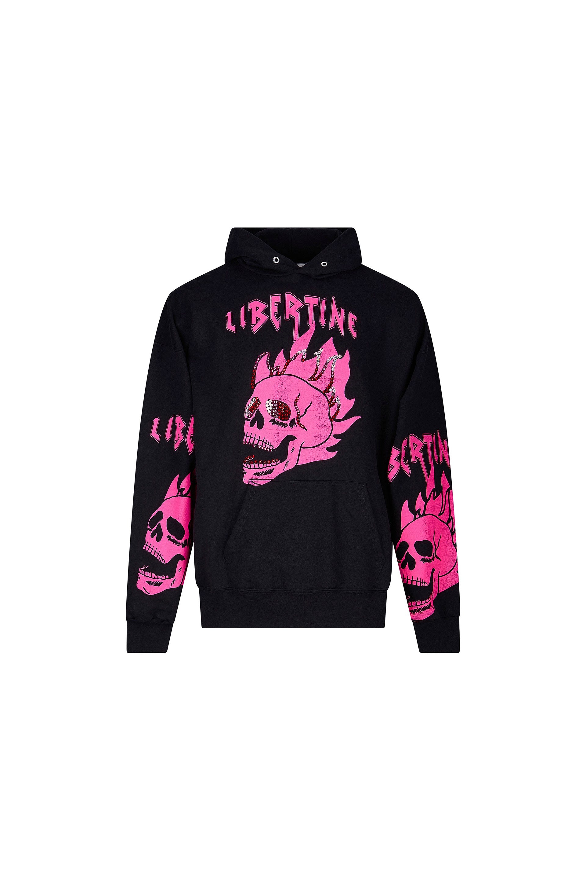 VS PINK hot Gem Skull Hoodie Set