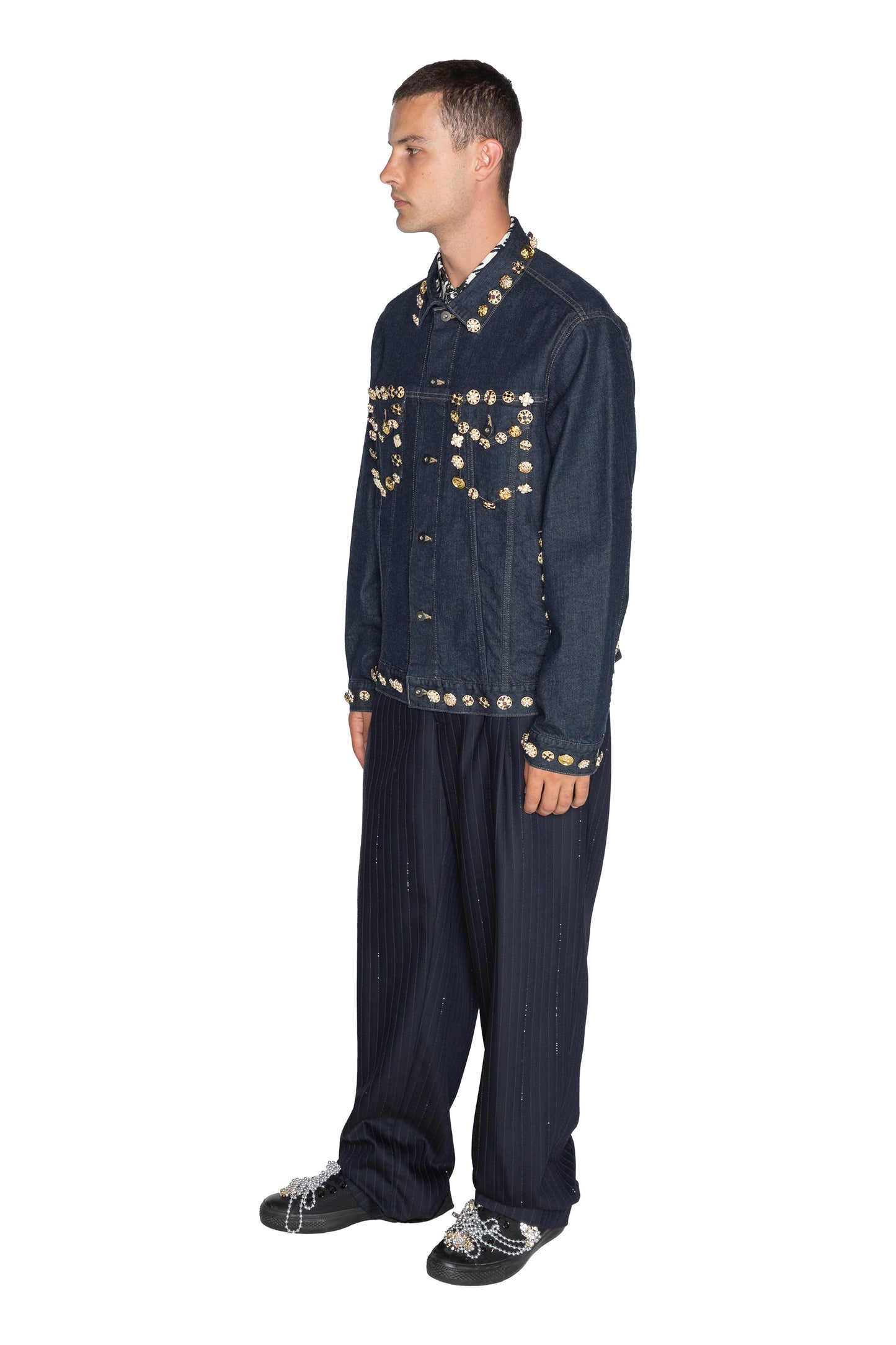 LIMITED RUN 'BUTTON LUXE' DENIM TRUCKER JACKET - - Libertine