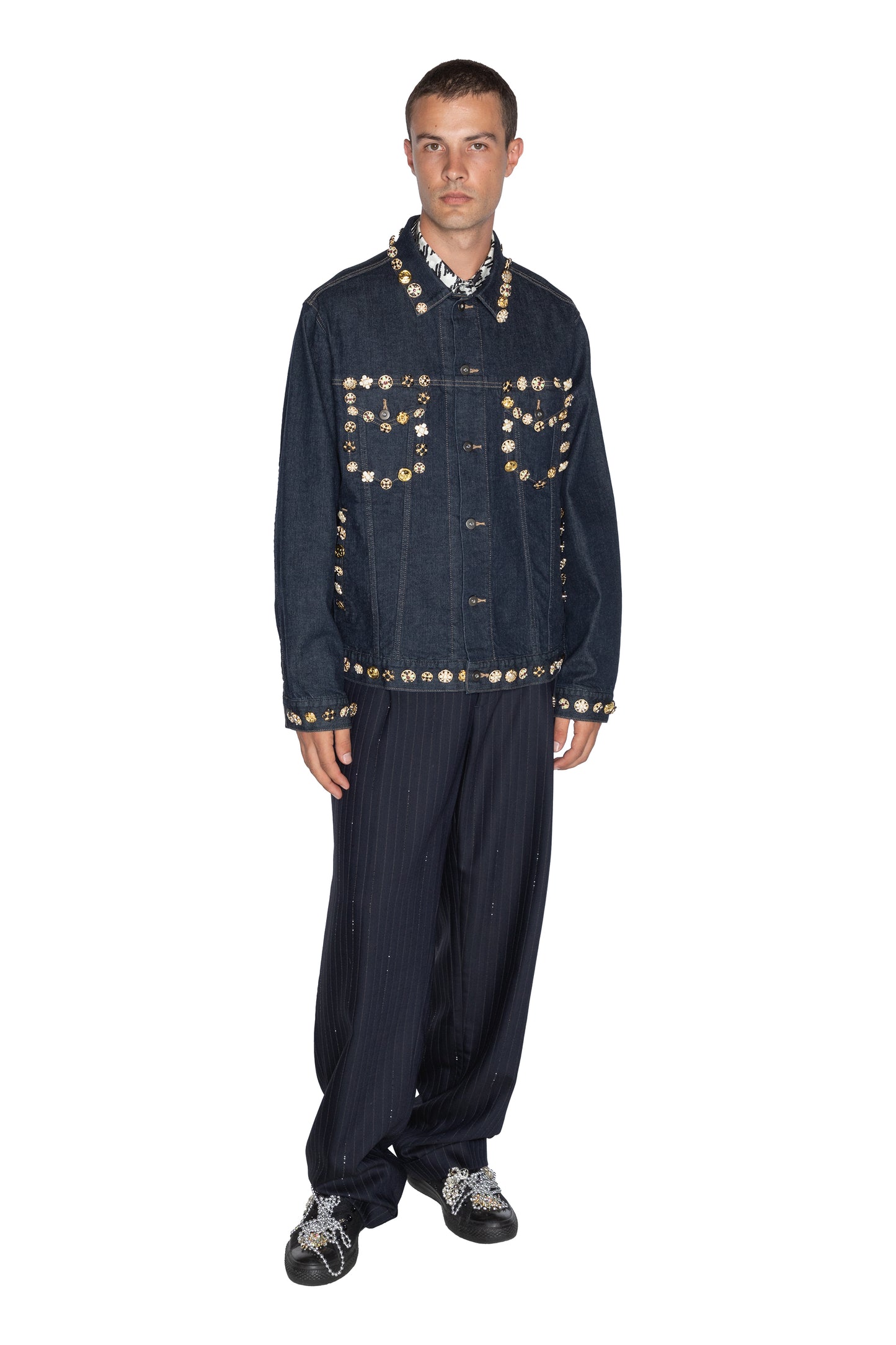 LIMITED RUN 'BUTTON LUXE' DENIM TRUCKER JACKET - - Libertine