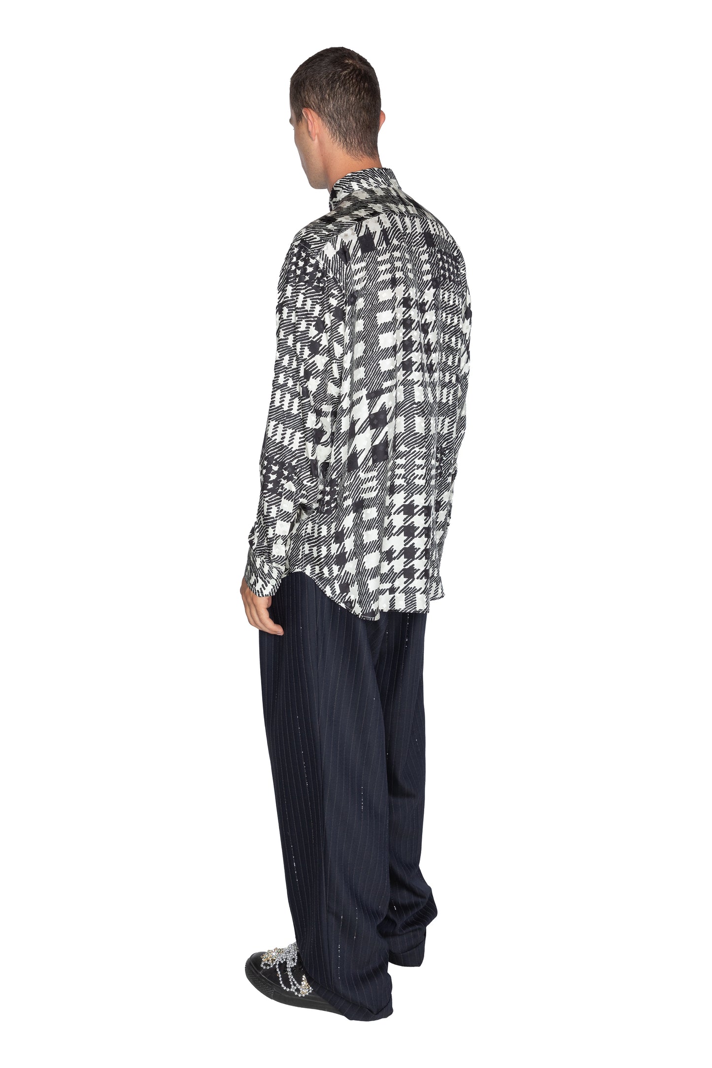 'PEGGYS HOUNDSTOOTH' CLASSIC SHIRT - - Libertine