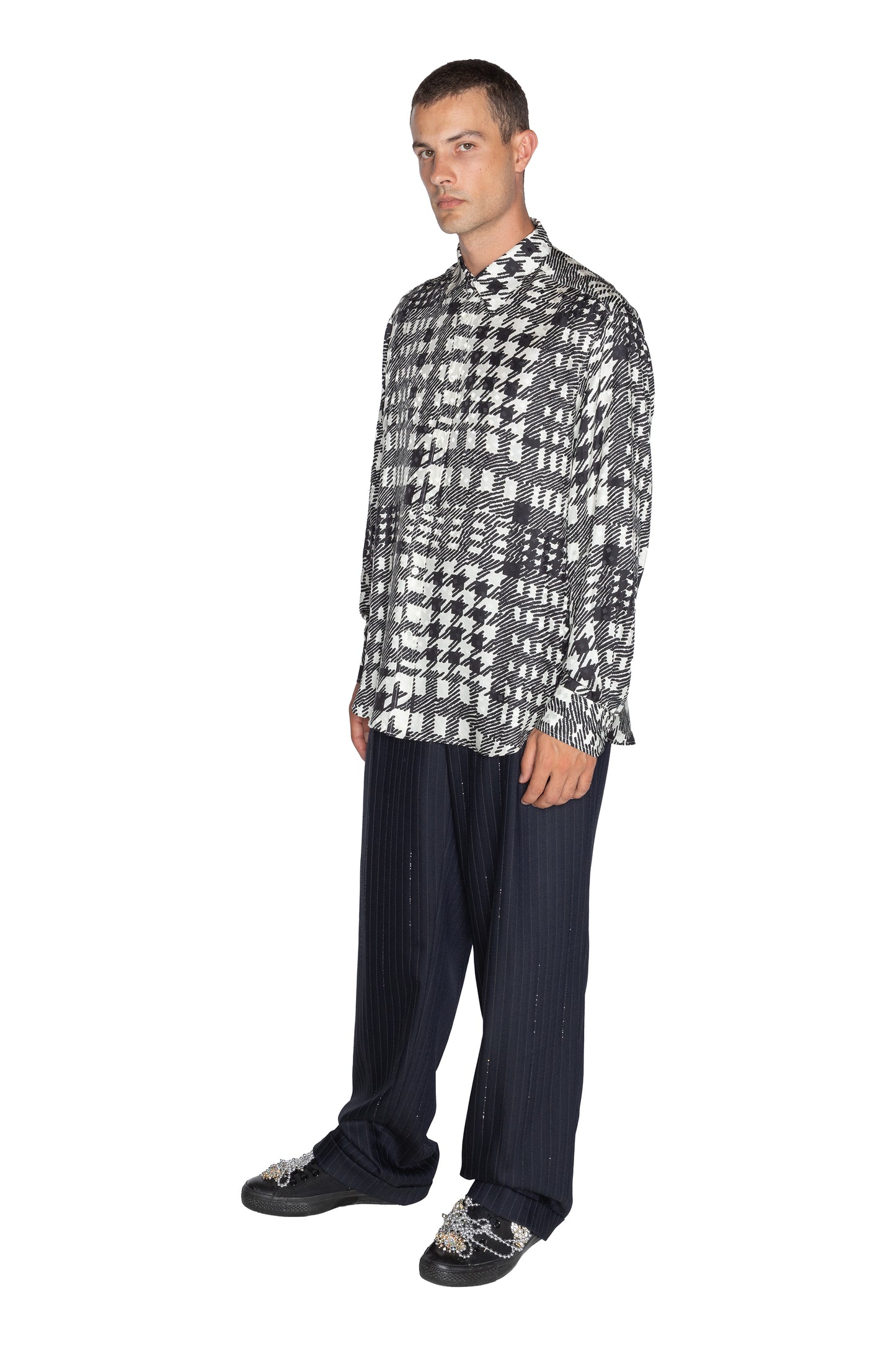 'PEGGYS HOUNDSTOOTH' CLASSIC SHIRT - - Libertine