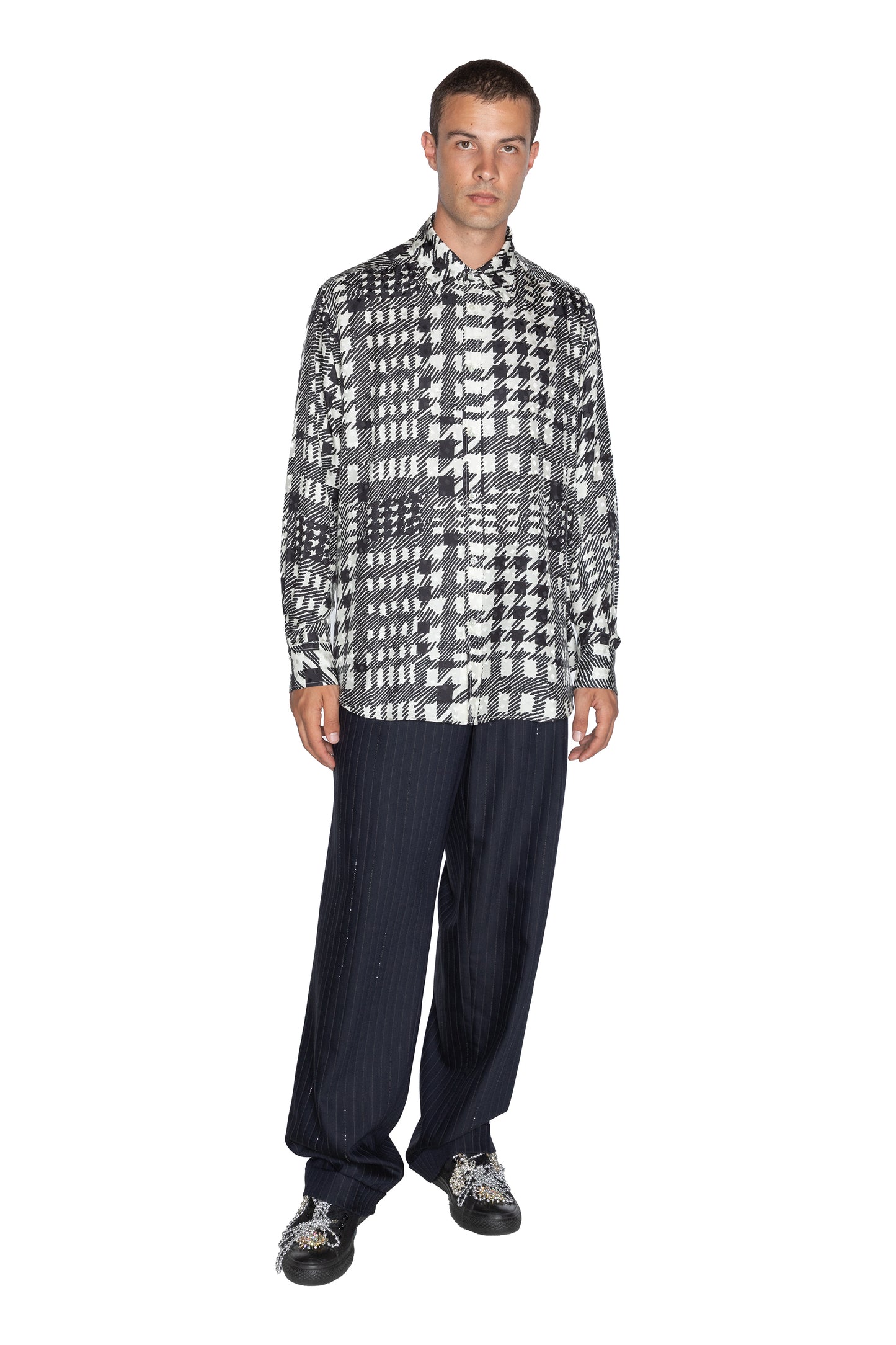 'PEGGYS HOUNDSTOOTH' CLASSIC SHIRT - - Libertine