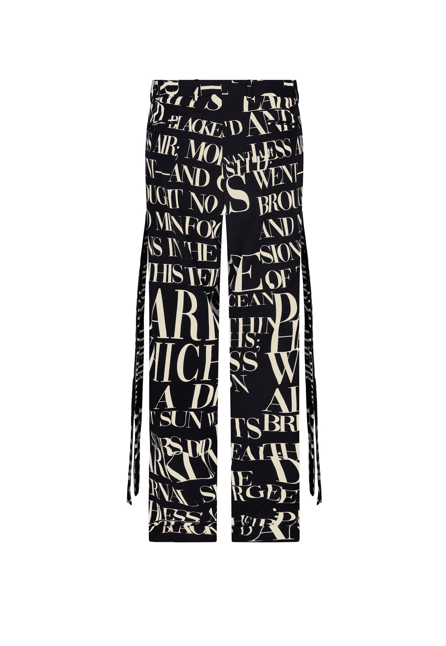 'POEME NOIR' WIDE LEG TROUSER WITH STRAPS - - Libertine