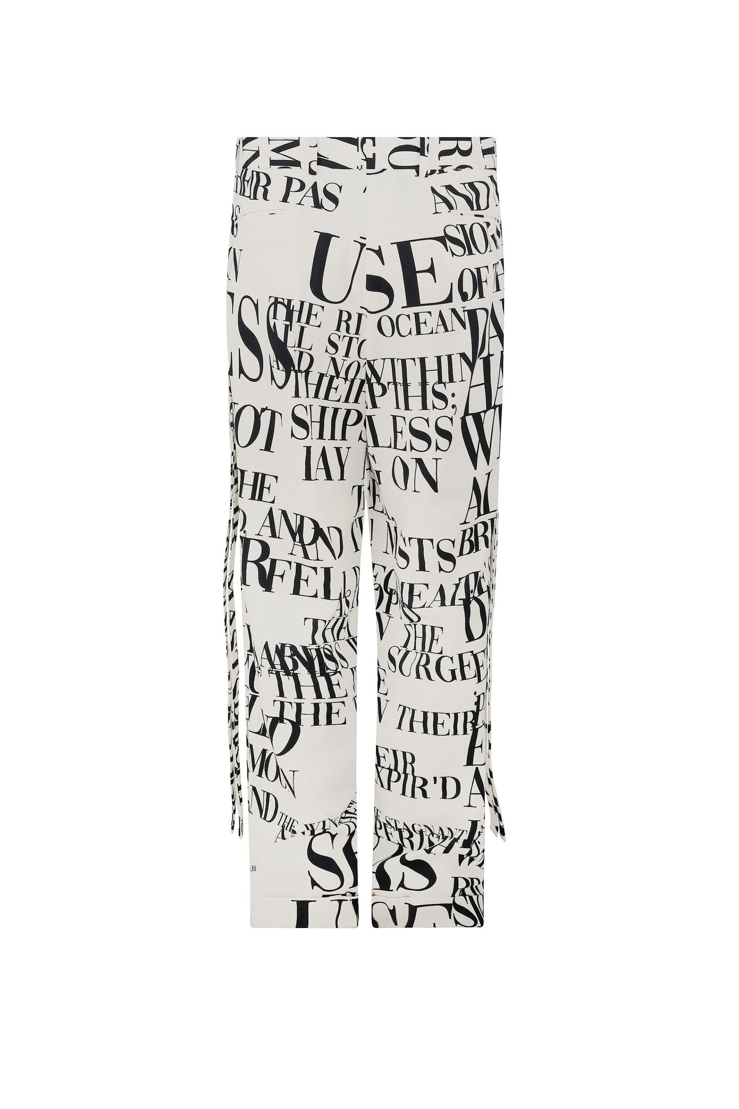 'POEME BLANC' WIDE LEG TROUSER WITH STRAPS - - Libertine