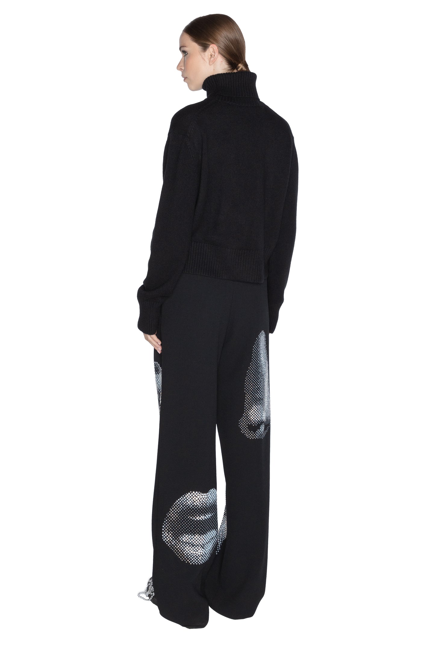 'FIVE SENSES CRYSTAL' CROPPED TURTLENECK - - Libertine