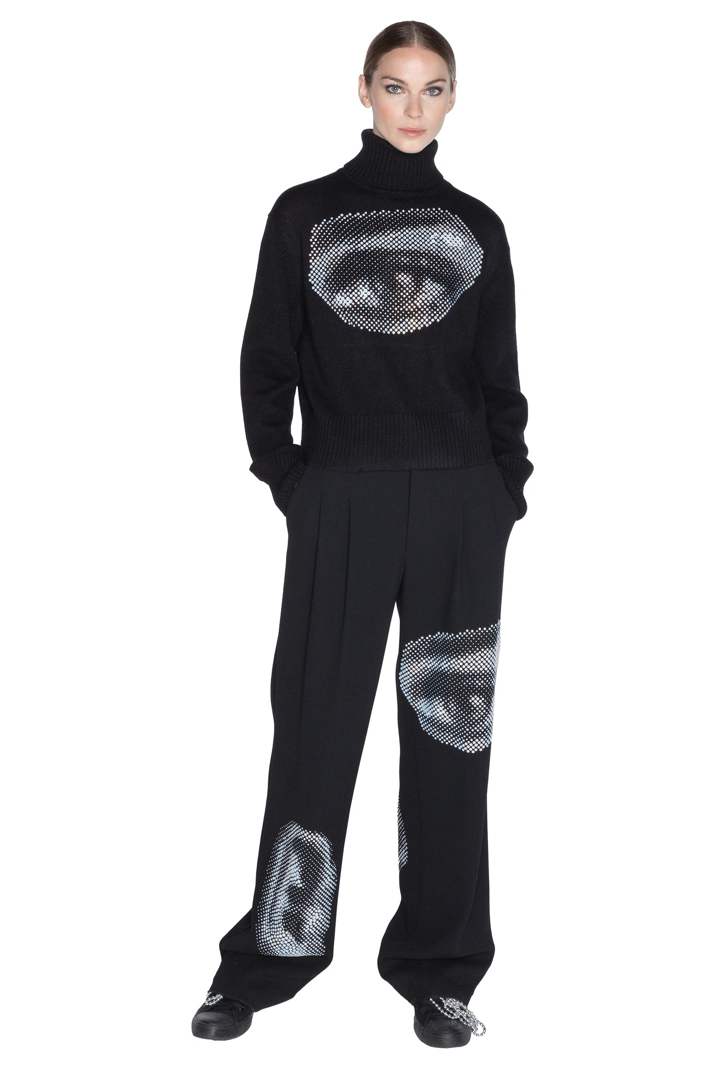 'FIVE SENSES CRYSTAL' BAGGY TROUSER - - Libertine