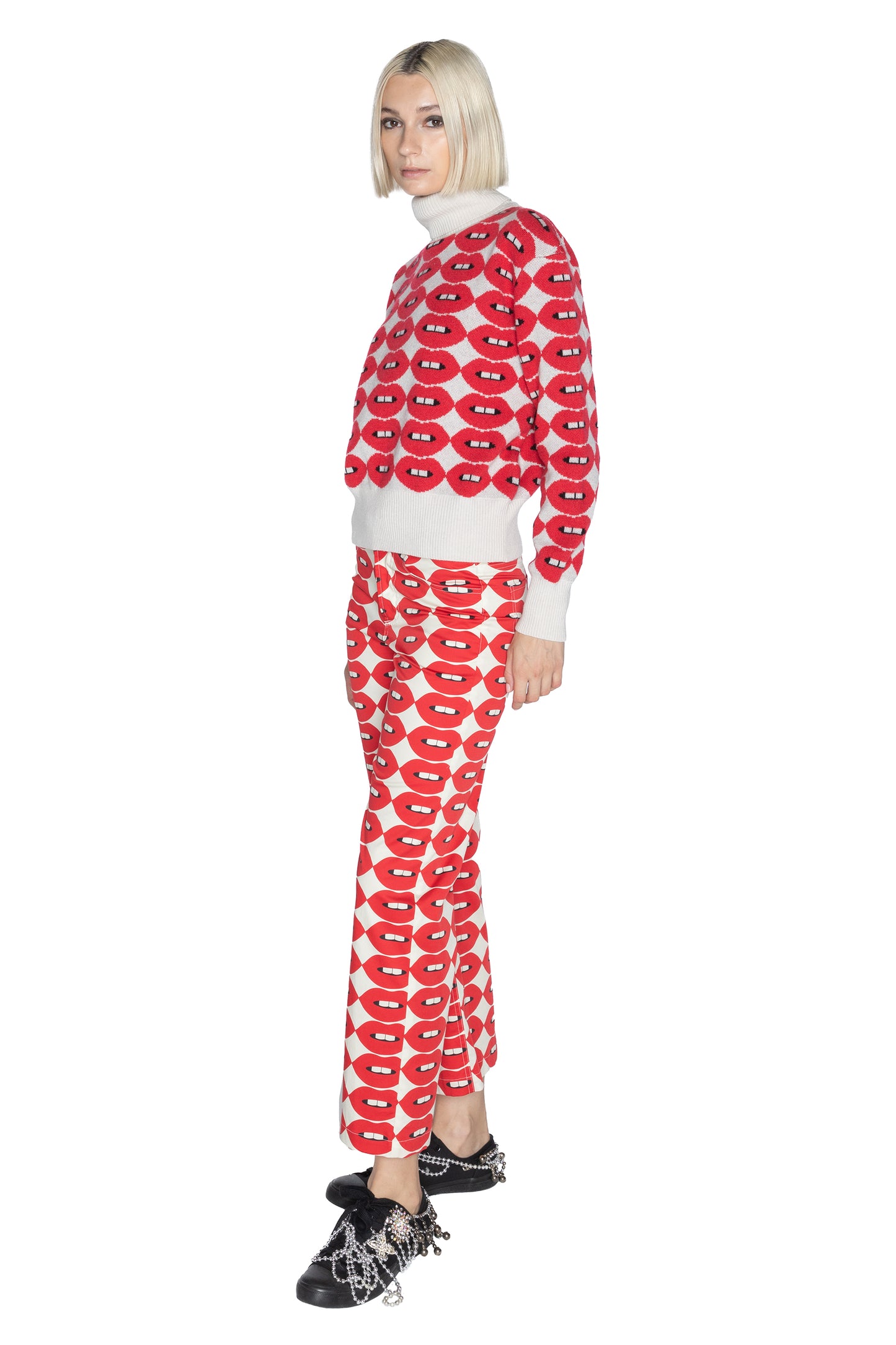 'FRENCH KISSING IN THE USA' CROPPED TURTLENECK - - Libertine