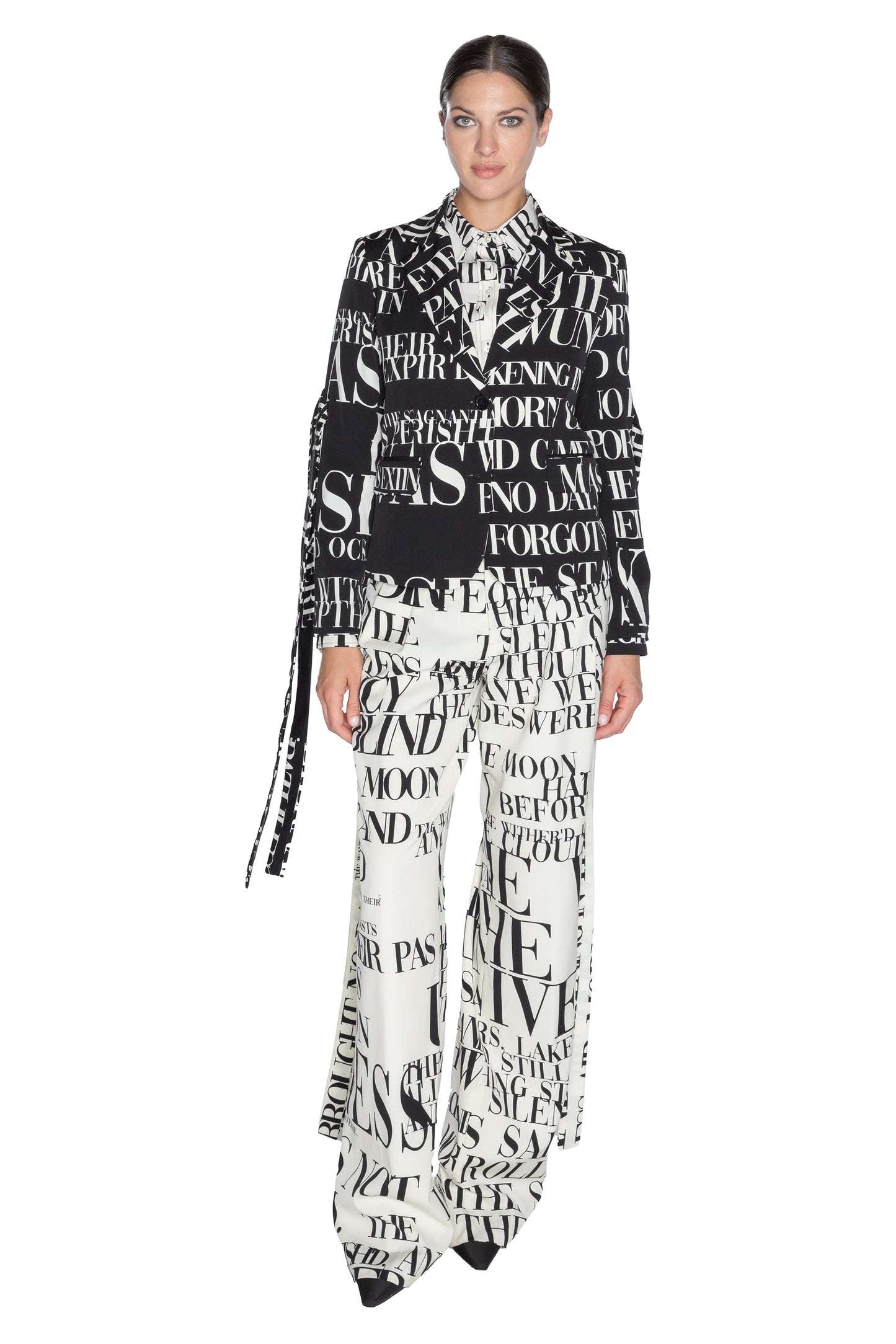 'POEME NOIR' L/S SHORT JACKET WITH STRAPS - - Libertine