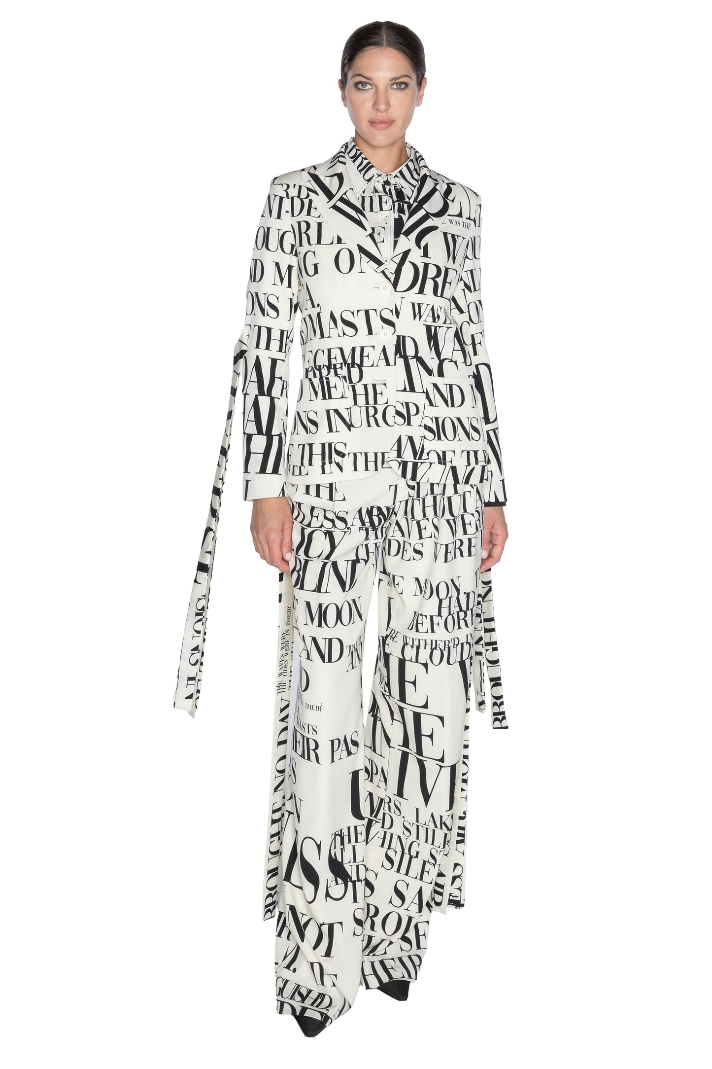 'POEME BLANC' PATCH POCKET JACKET WITH STRAPS - - Libertine