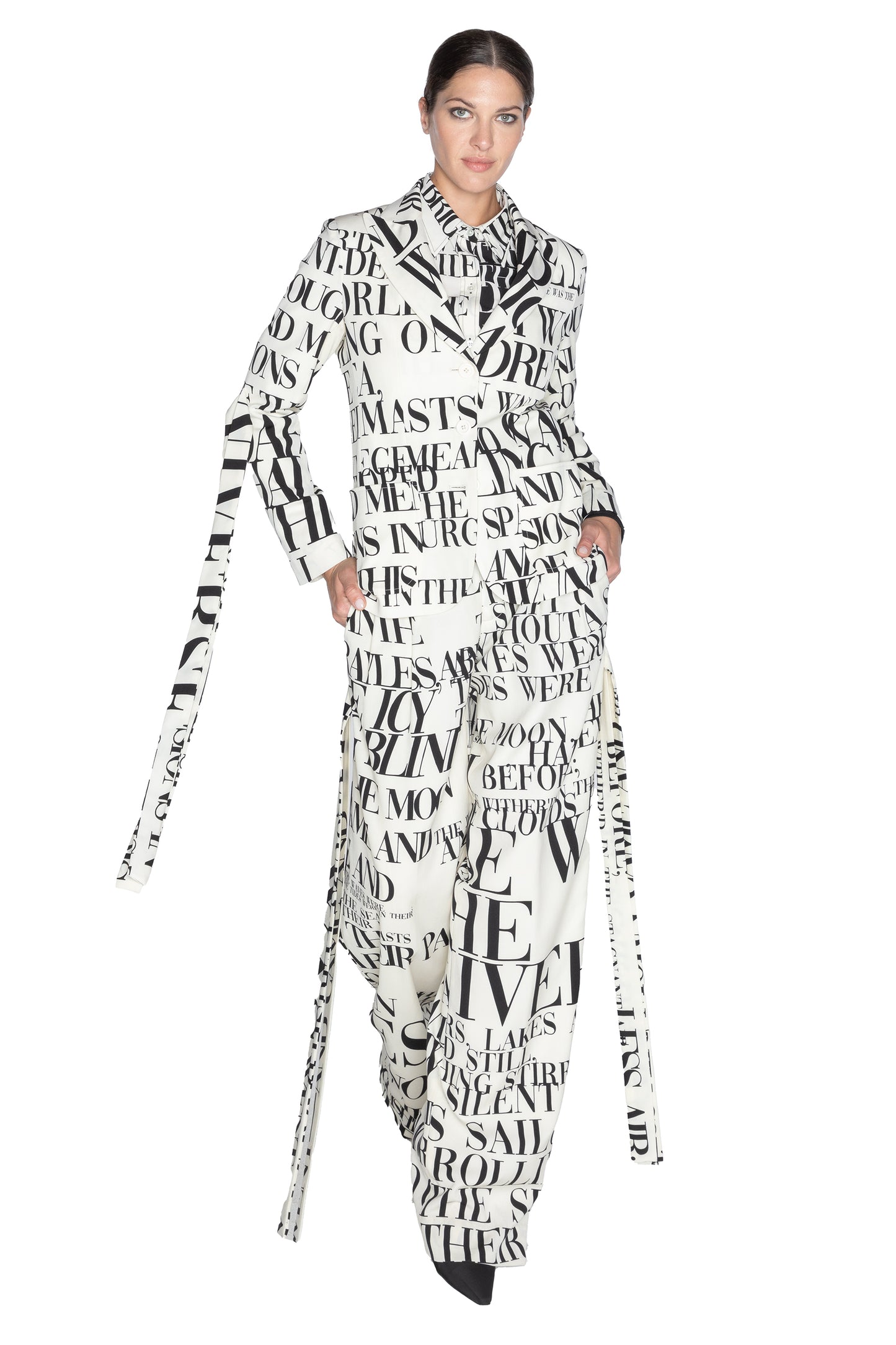 'POEME BLANC' PATCH POCKET JACKET WITH STRAPS - - Libertine