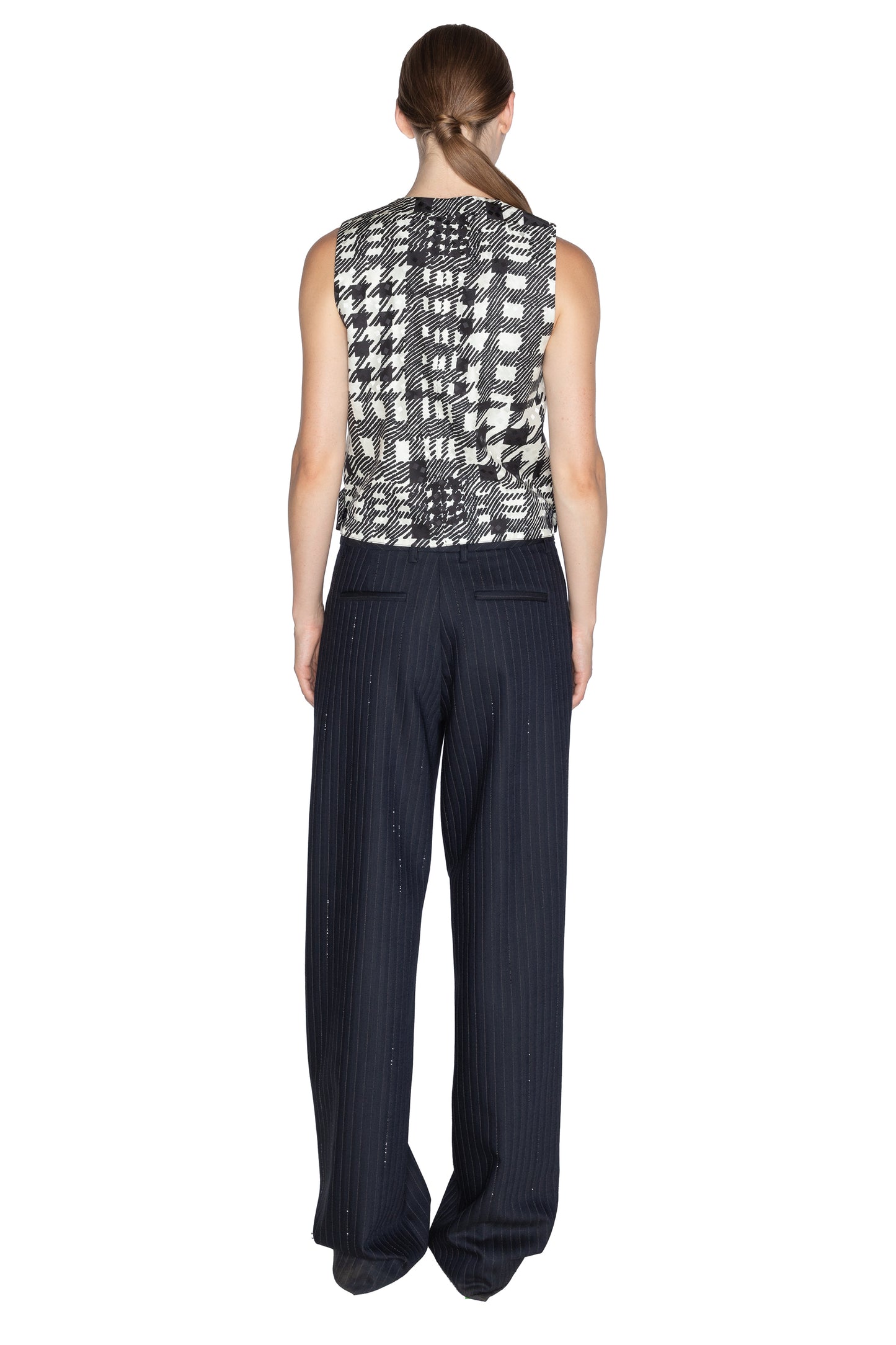 'CRYSTAL PINSTRIPE' WAISTCOAT - - Libertine