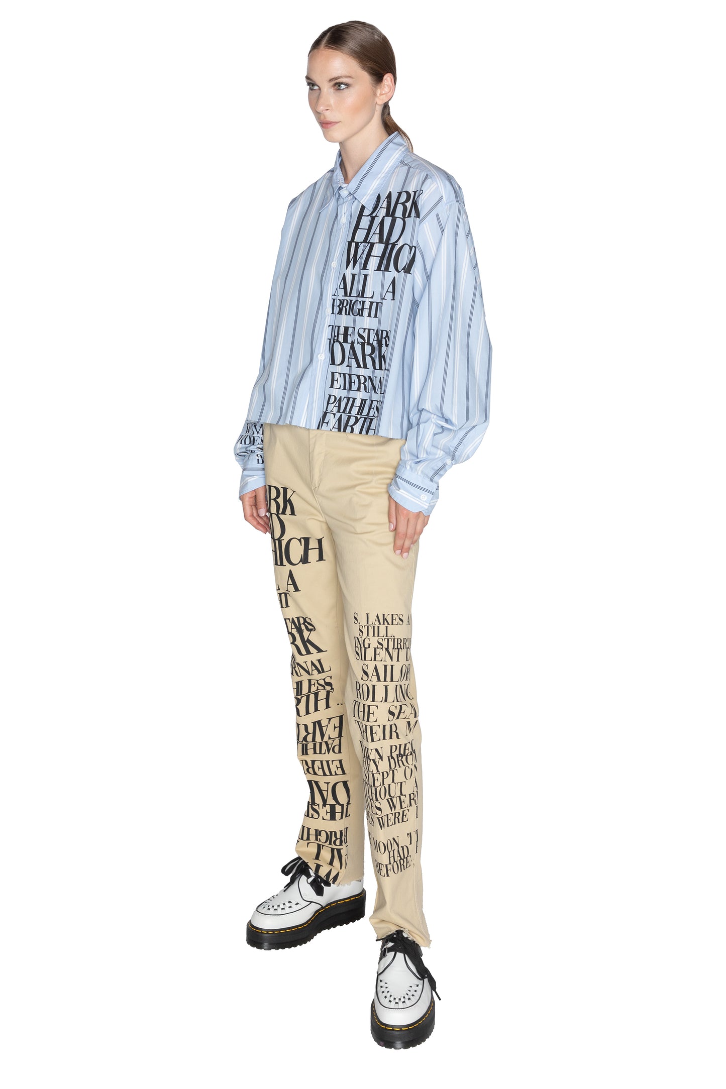 'DARKNESS' CROPPED CLASSIC SHIRT - - Libertine