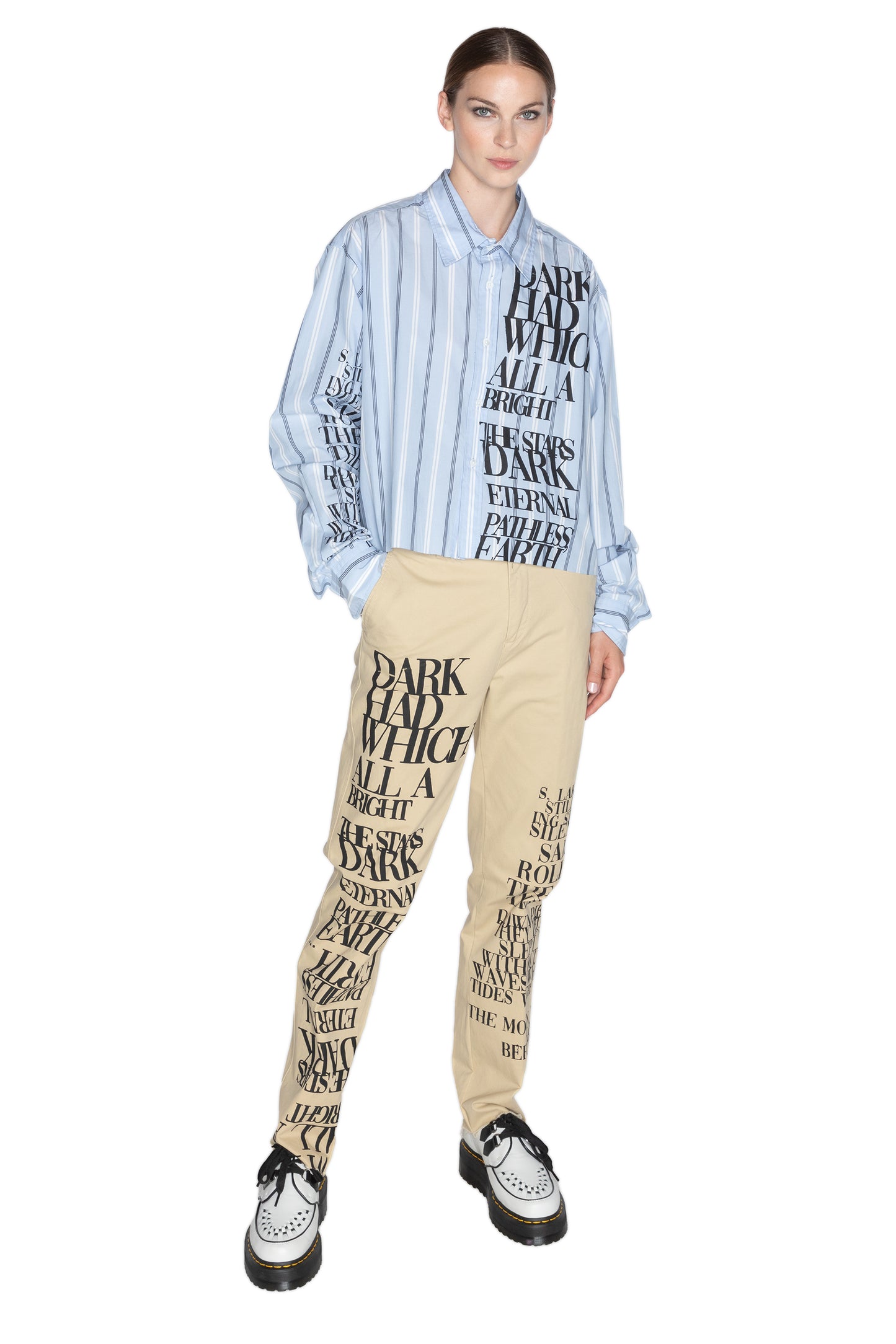 'DARKNESS' CROPPED CLASSIC SHIRT - - Libertine