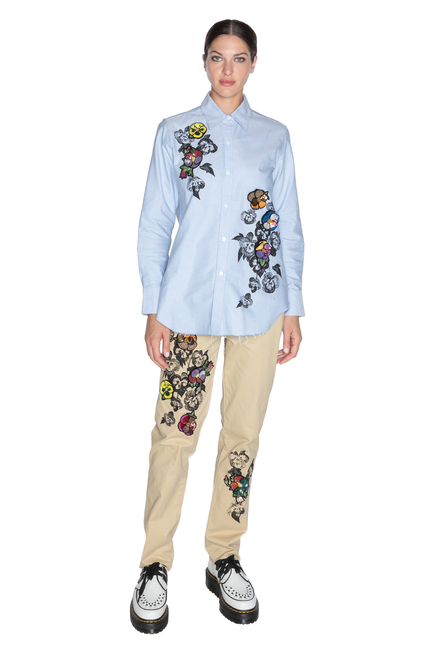 'PANSY GARDEN PATCH' NEW CLASSIC SHIRT - - Libertine