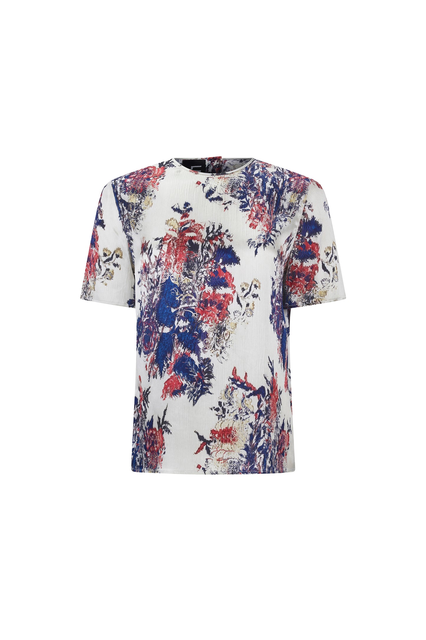 'GLITCHED FLORAL' SHORT SLEEVE BLOUSE - - Libertine