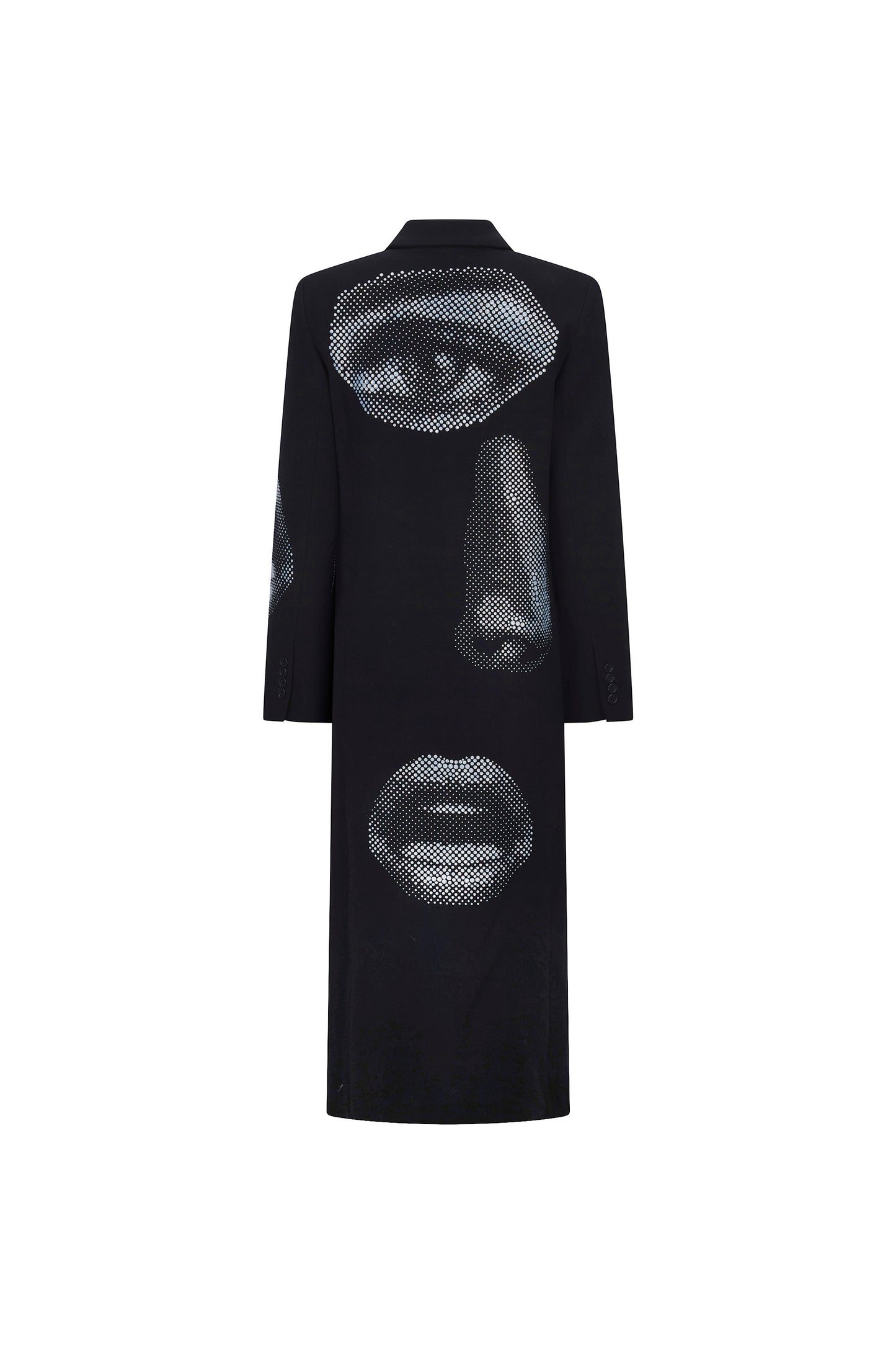 'FIVE SENSES CRYSTAL' MIDI DOUBLE BREASTED COAT - - Libertine