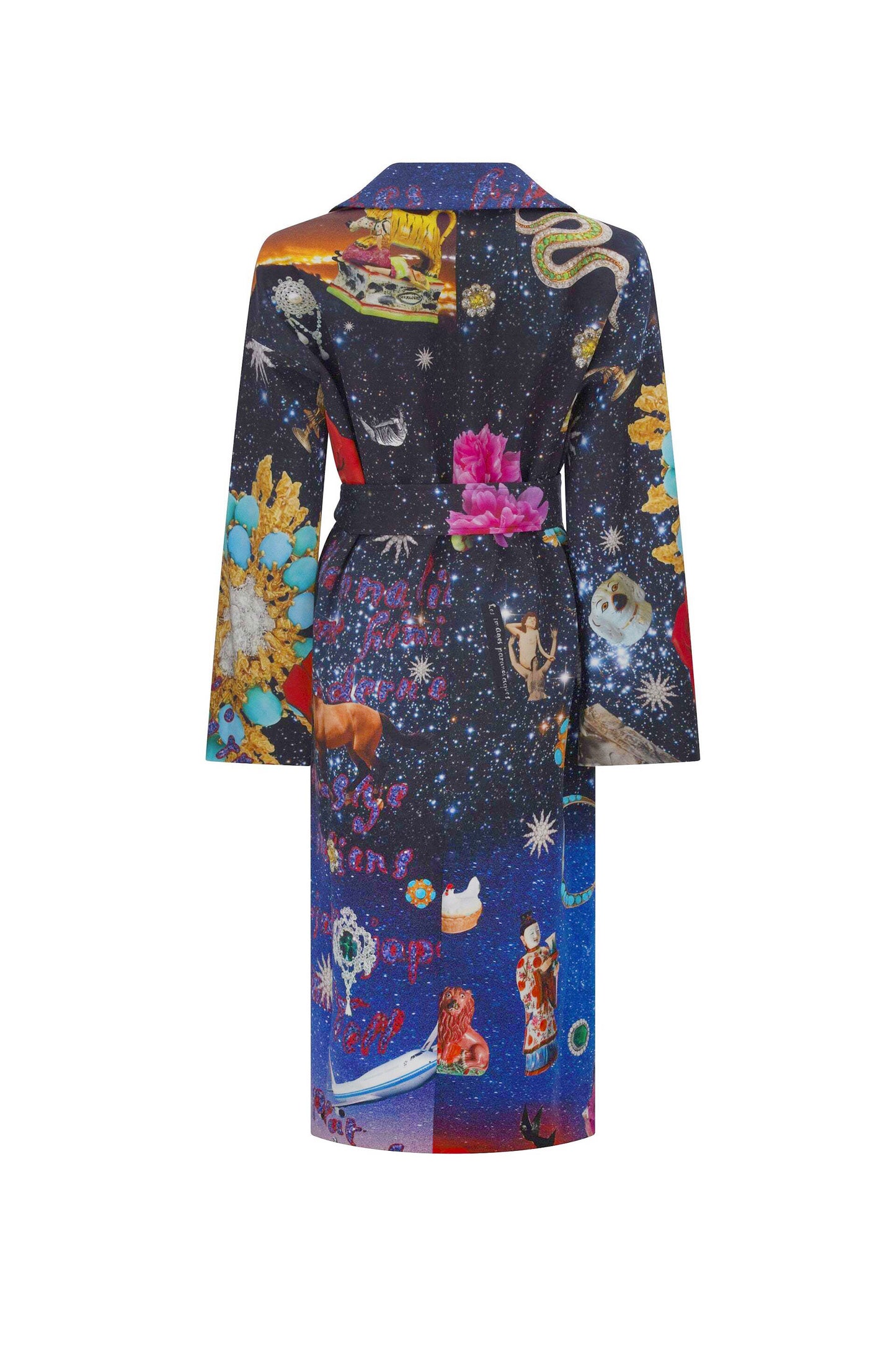 'STARRY NIGHT REDUX' LONG VIENNA WRAP COAT - - Libertine