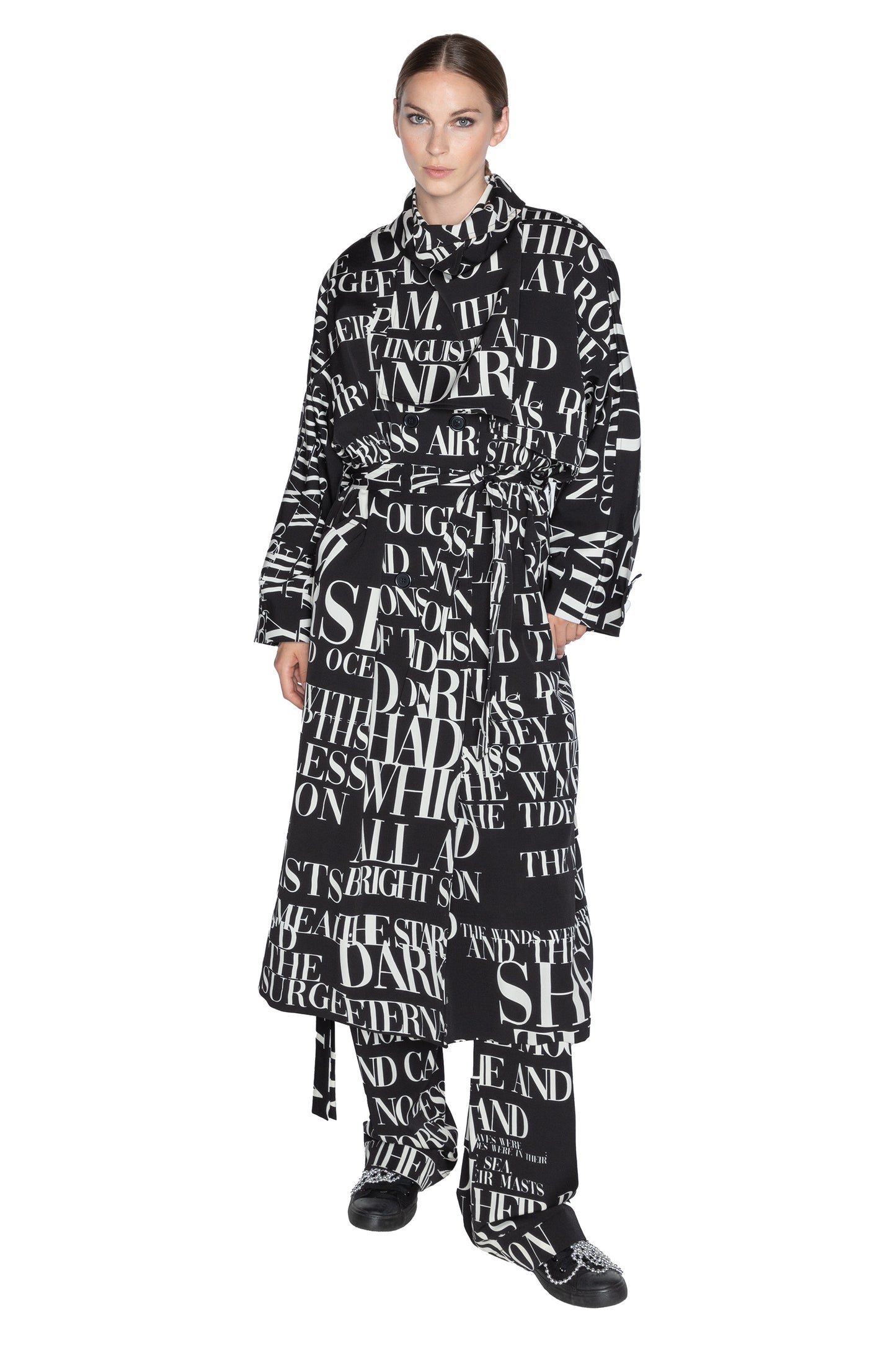 'POEME NOIR' NEW WAVE COAT - - Libertine