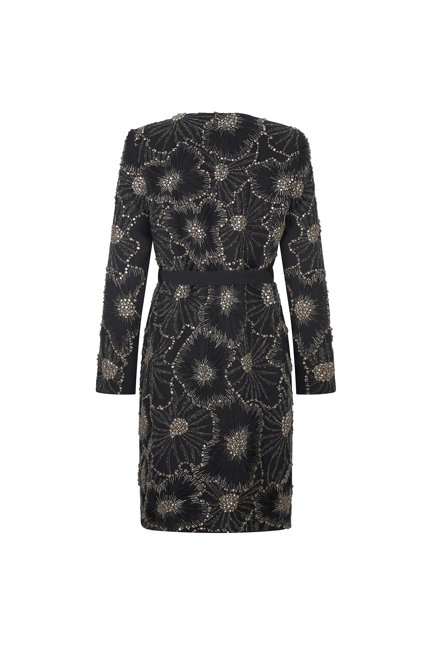 'GOTHIC BLOOM' BELTED COLLARLESS COAT - - Libertine