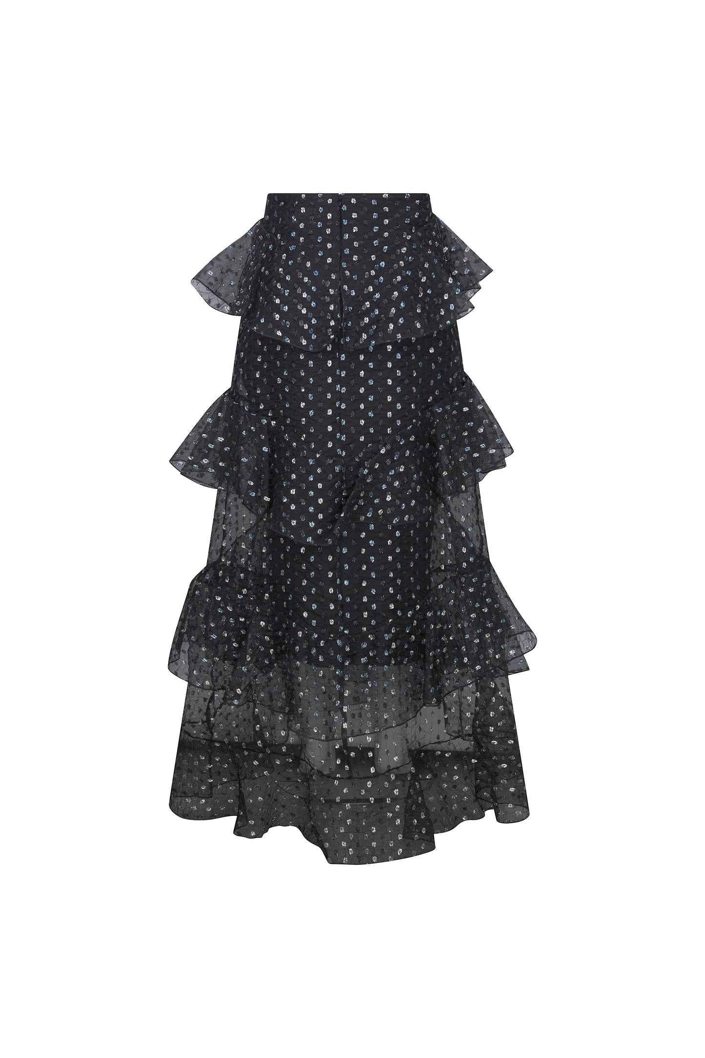 'SPARKLE DOT' LONG RUFFLE SKIRT - - Libertine