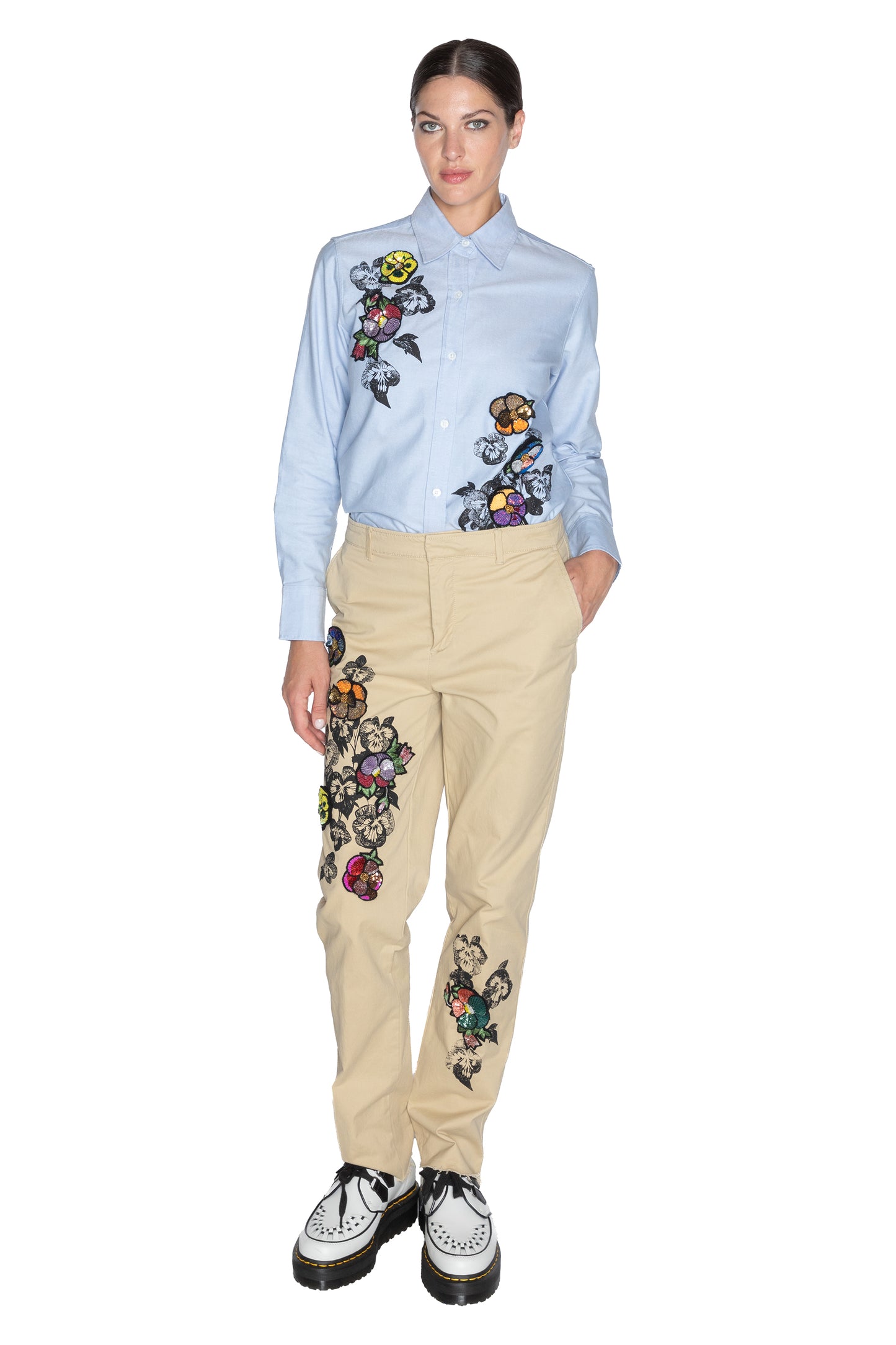 'PANSY GARDEN PATCH' CHINOS - - Libertine