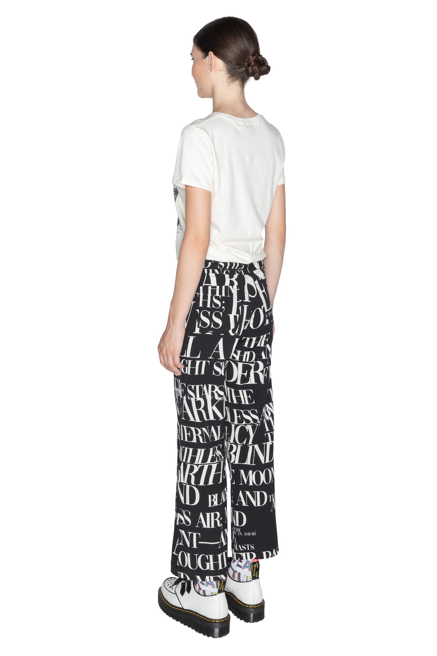 'POEME NOIR' CROPPED WIDE LEG PANT - - Libertine