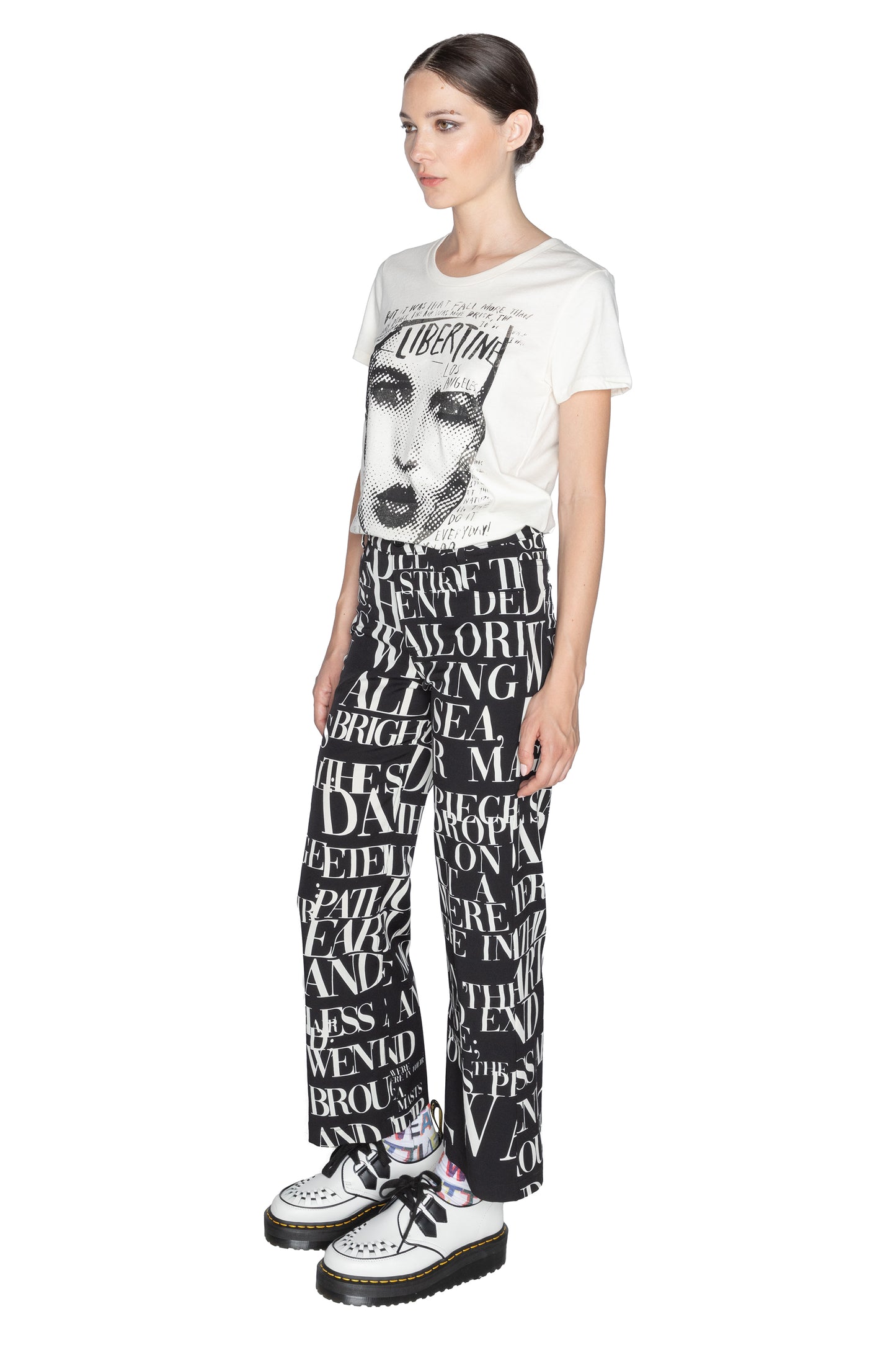 'POEME NOIR' CROPPED WIDE LEG PANT - - Libertine