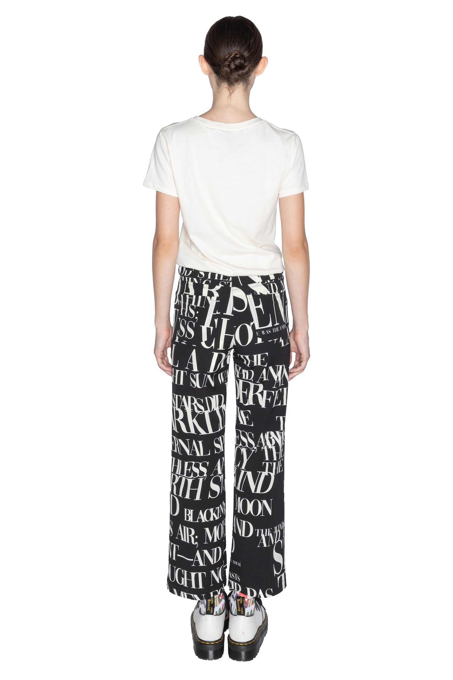 'POEME NOIR' CROPPED WIDE LEG PANT - - Libertine
