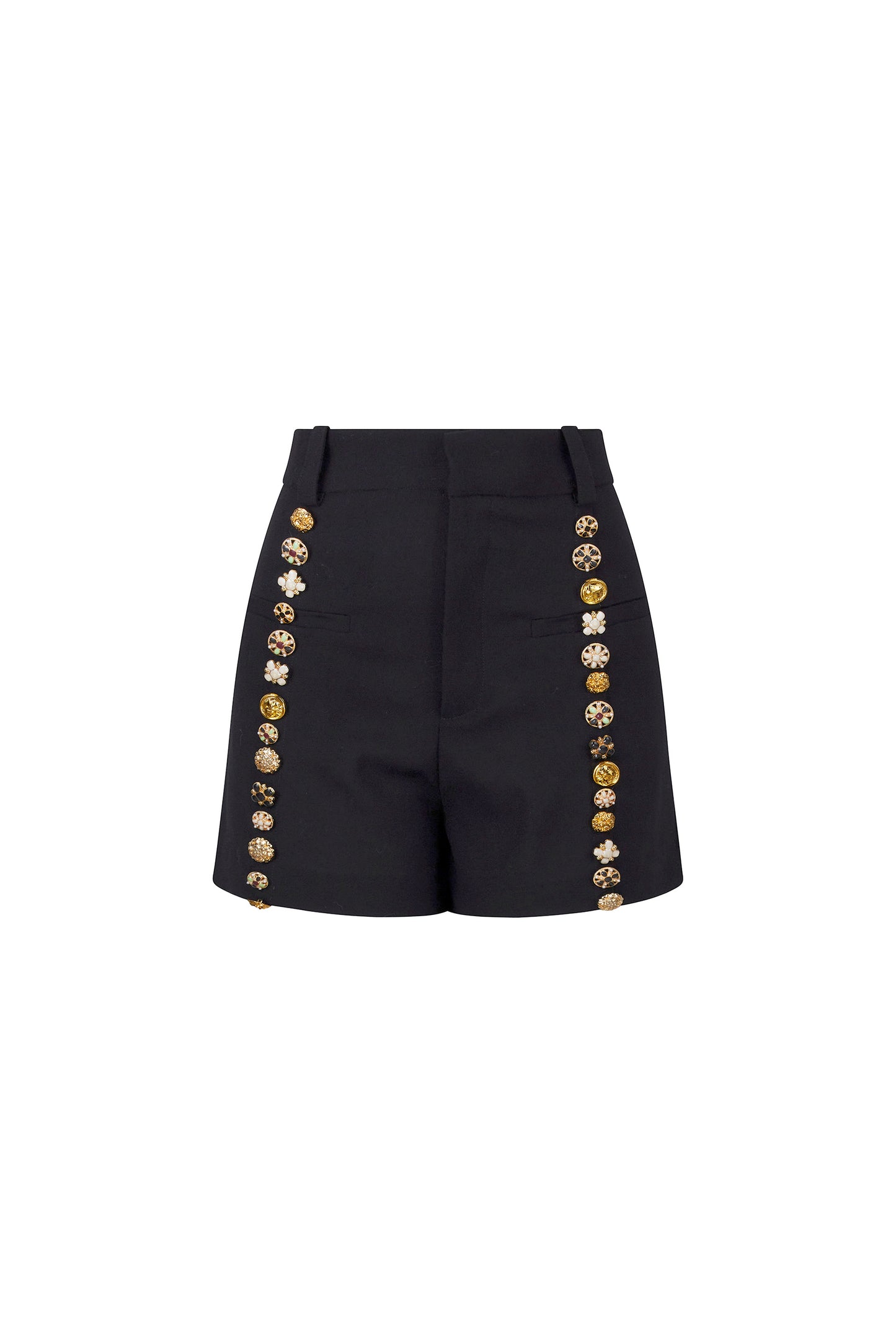 'BUTTON LUXE' HIGH WAISTED SHORTS - - Libertine