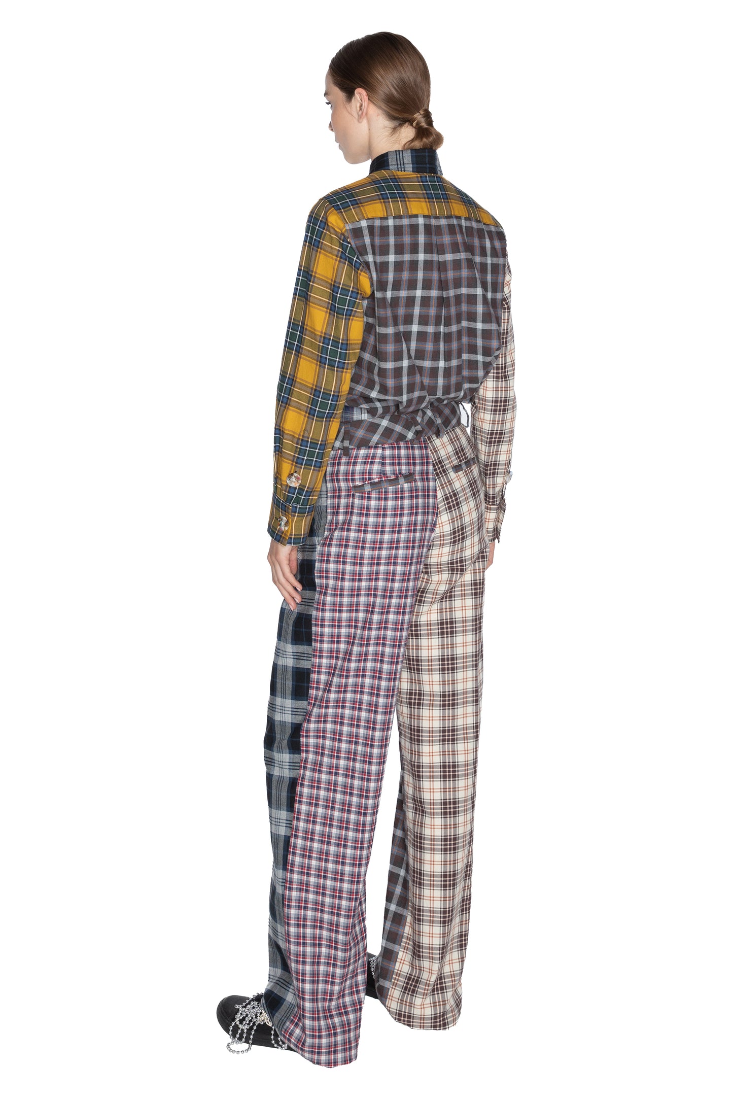 'VIBRANT PLAID MIXES' BAGGY TROUSER - - Libertine