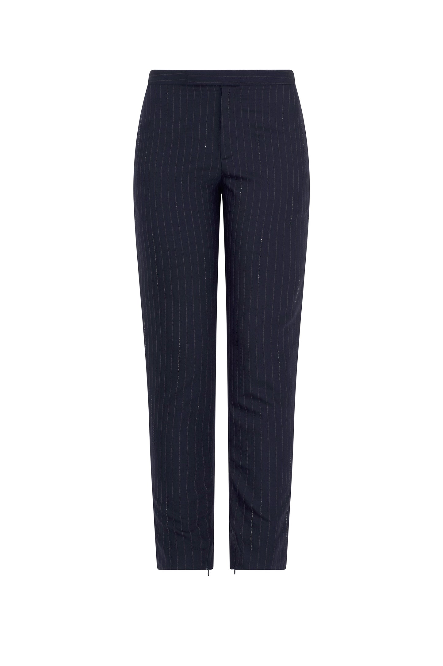 'CRYSTAL PINSTRIPE' ANKLE ZIP PANT - - Libertine