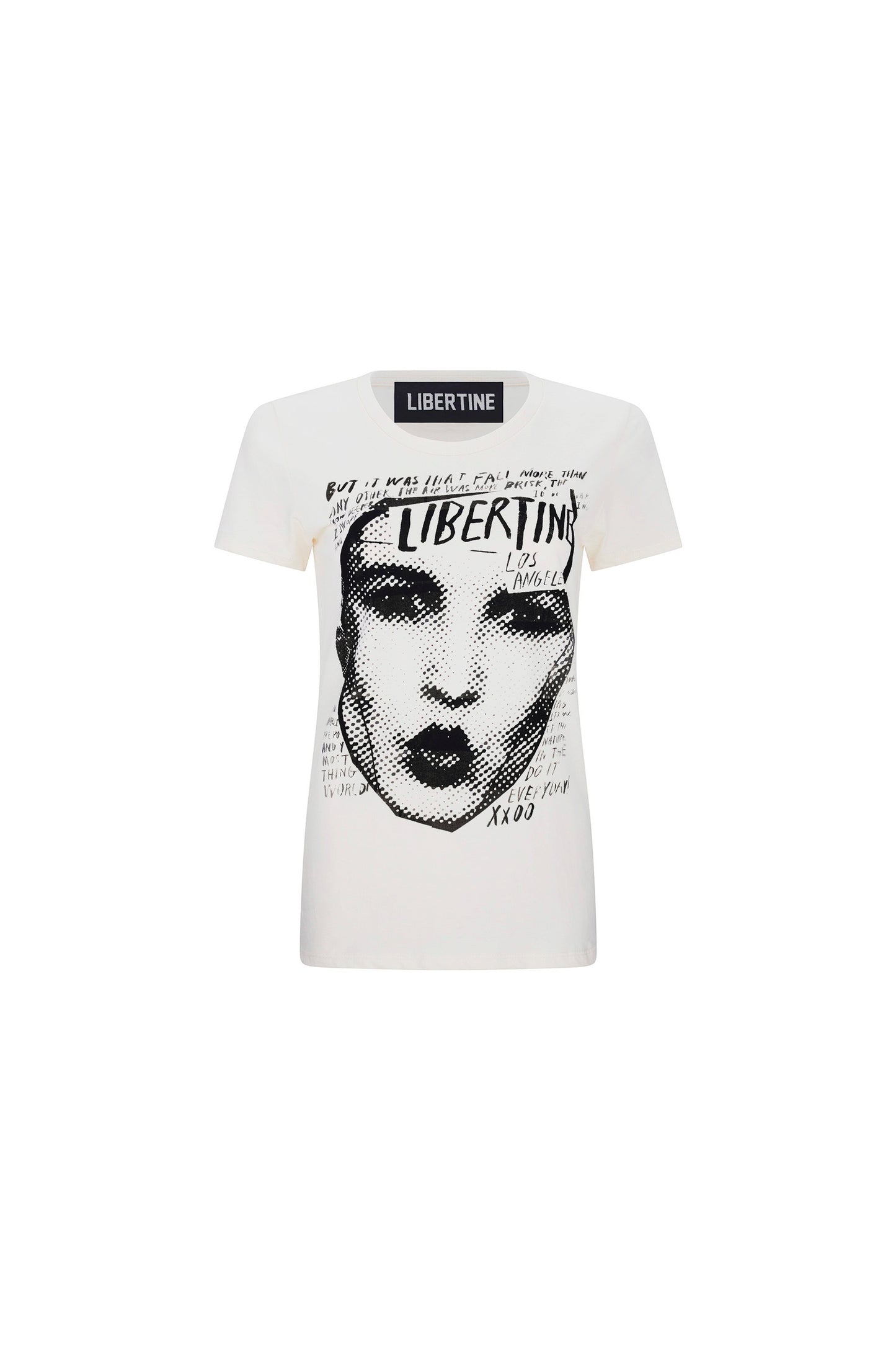 'HALF TONE FACE' T SHIRT - - Libertine